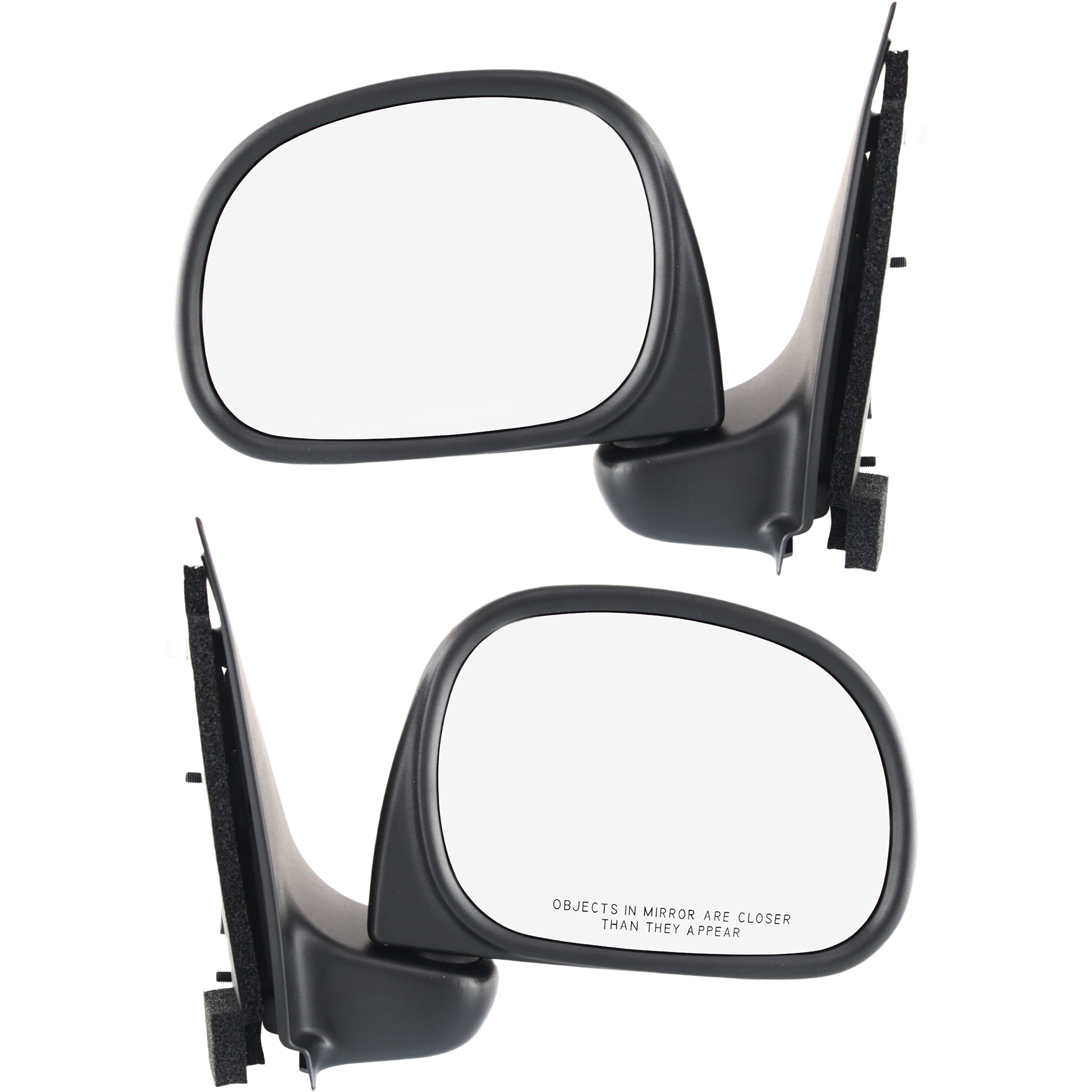 AM F 150-97-02 F 250-97-99 MIRROR RH AND LH Non Towing Manual Adjust Manual Folding Non Heated Textured Paddle Style To 2-11-02 All Cab Types SKU SET FD40R Partslink FO1320132 FO1321132 OEM F65Z17683AA F75Z17682HAA