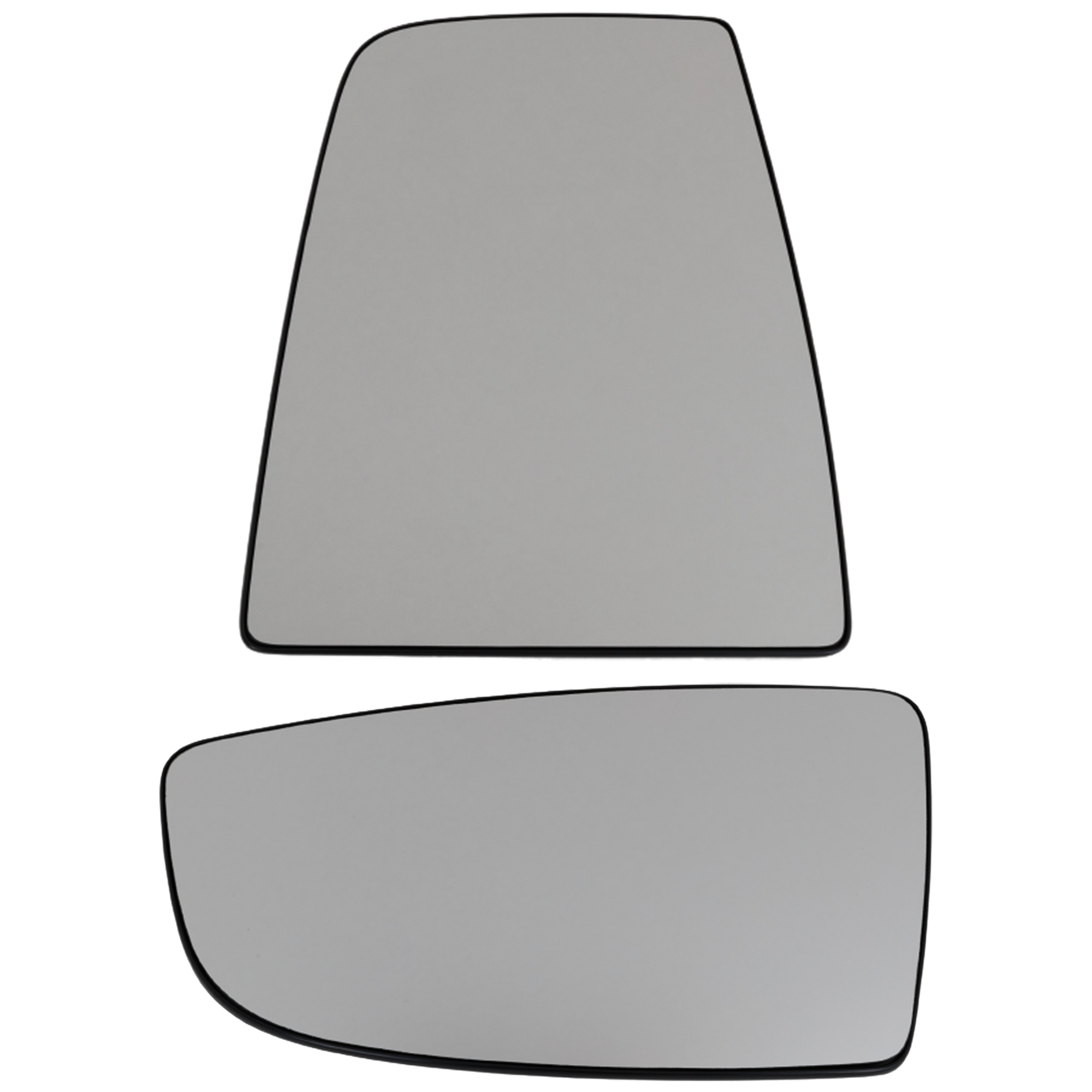 AM TRANSIT 150-250-350-15-24 MIRROR GLASS LH Upper and Lower Non Heated 23-23 Passenger Van w Backing Plate No Signal Light Blind Side Detection All Cab Type SKU SET FD457GL 2