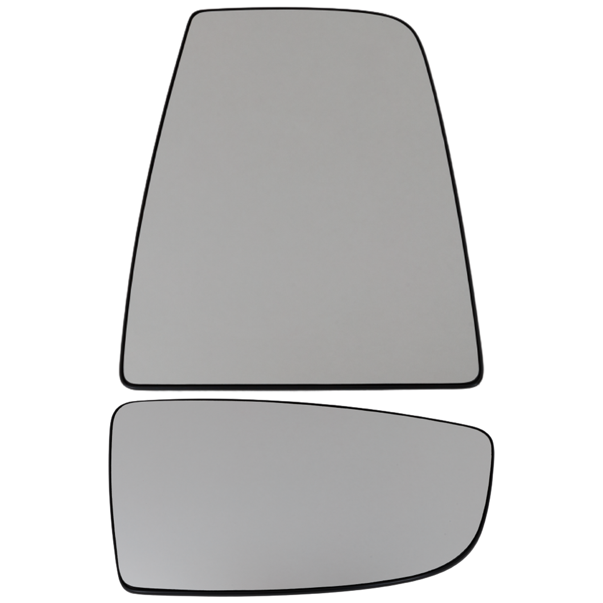 AM TRANSIT 150-250-350-15-24 MIRROR GLASS RH Upper and Lower Non Heated 23-23 Passenger Van w Backing Plate No Signal Light Blind Side Detection All Cab Type SKU SET FD457GR 2