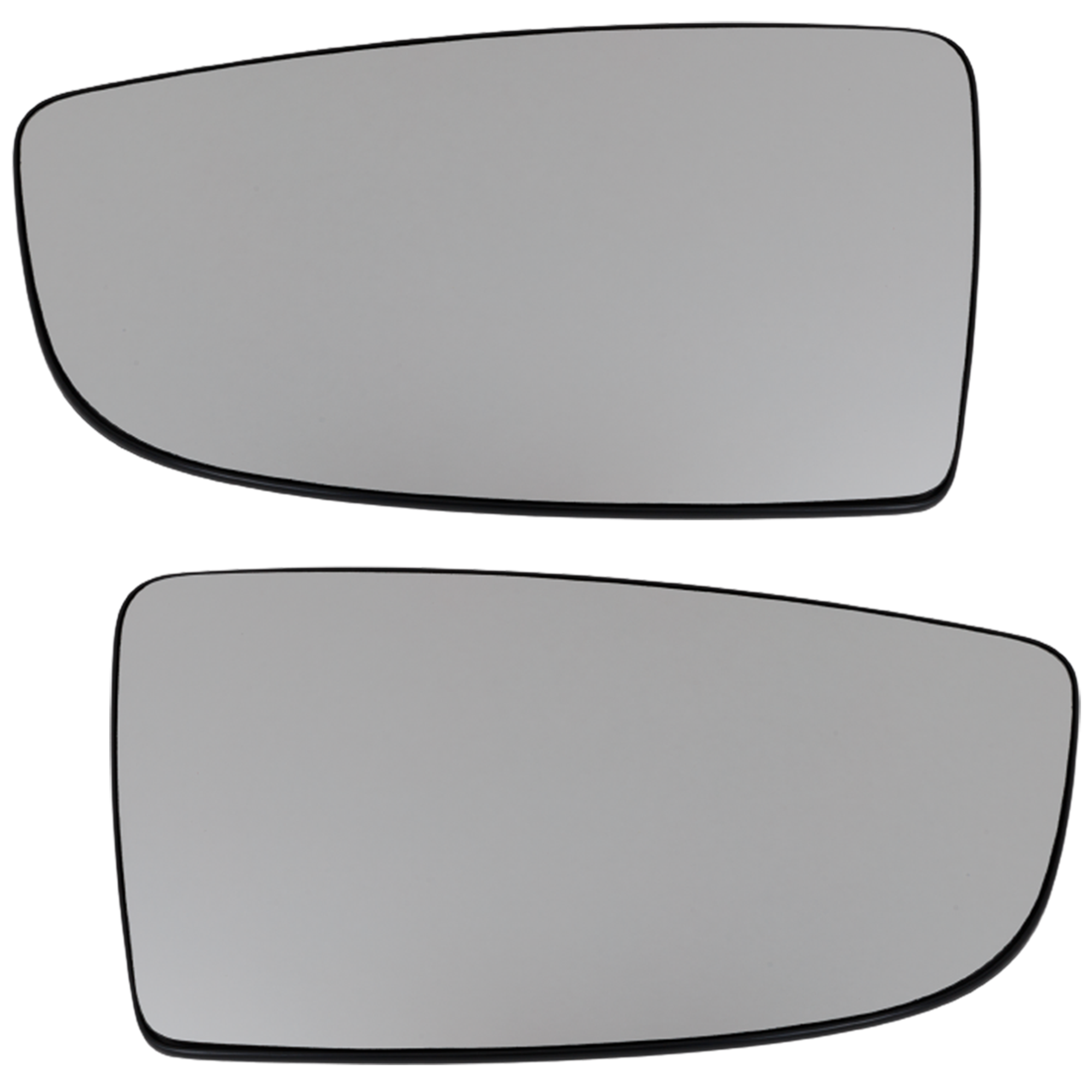 AM TRANSIT 150-250-350-15-24 MIRROR GLASS RH AND LH Lower Non Heated 23-23 Passenger Van Spotter Glass w Backing Plate SKU SET FD459GR Partslink FO1325149 FO1324149 OEM BK3Z17K707A BK3Z17K707B