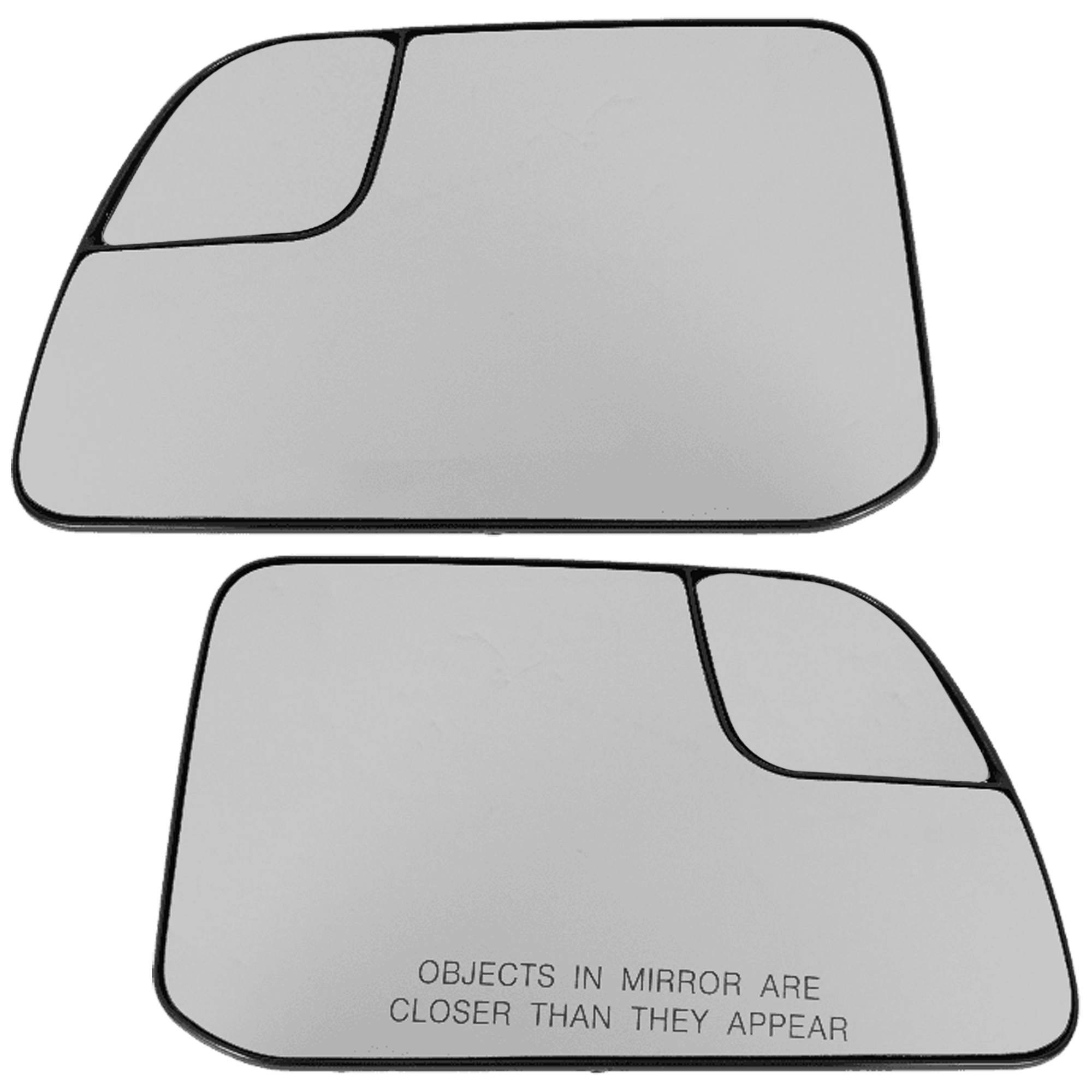 AM EDGE 11-14 MIRROR GLASS RH AND LH NNon Heated w Blind Spot Glass No Signal Light From 2-8-11 SKU SET FD461GR Partslink FO1325213 FO1324213 OEM CT4Z17K707A CT4Z17K707B