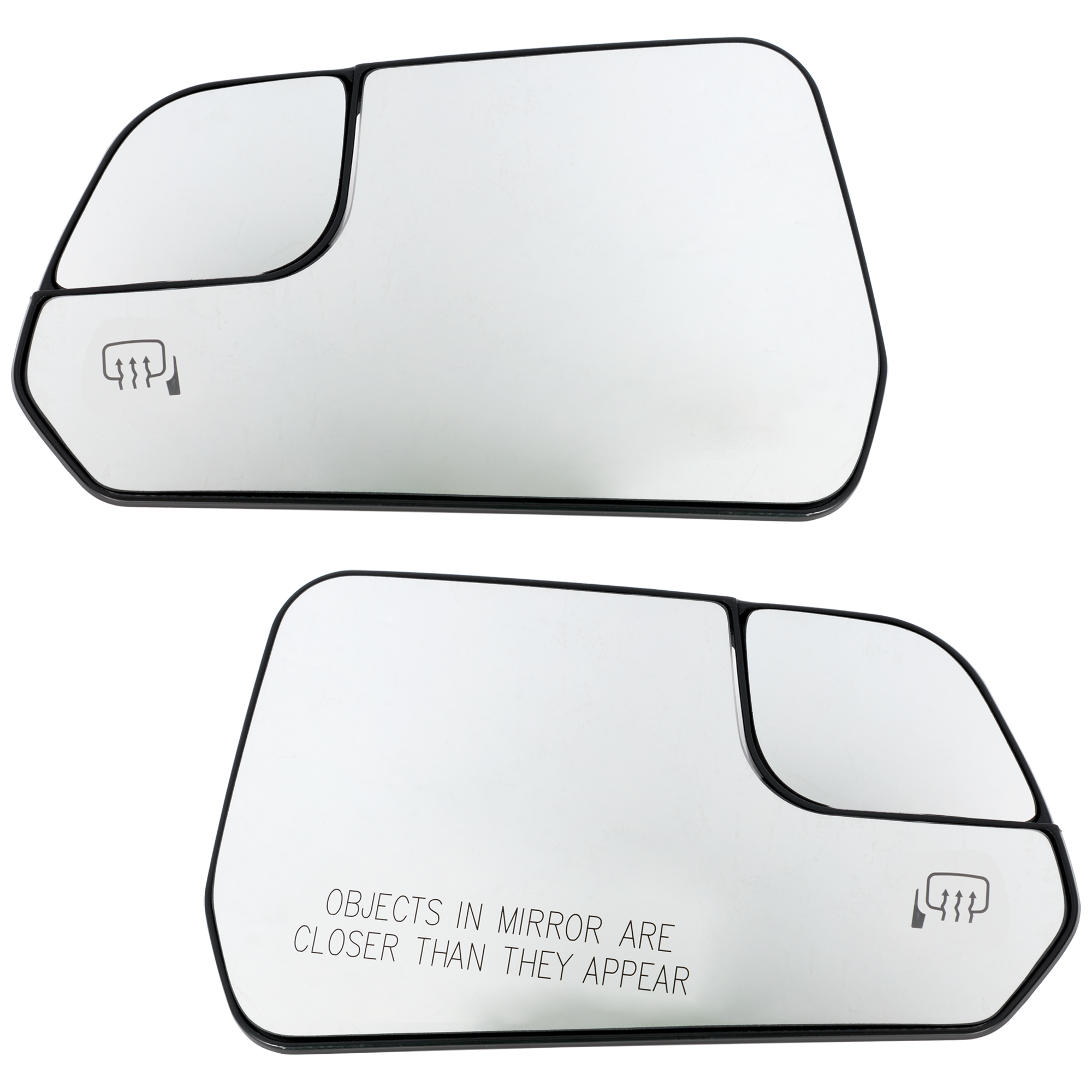 AM MUSTANG 18-20 MIRROR GLASS RH AND LH Heated w Backing Plate No Memory SKU SET FD485GR Partslink FO1324220 FO1325220 OEM FR3Z17K707S FR3Z17K707T