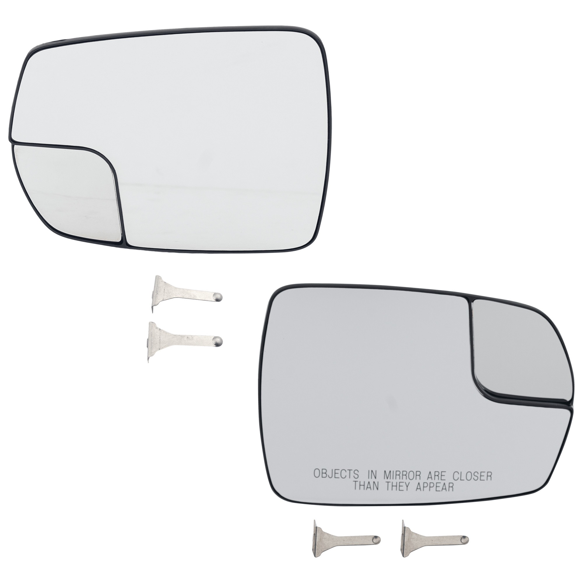 AM EDGE 15-18 MIRROR GLASS RH AND LH Non Heated No Blind Spot Detection SKU SET FD486GR Partslink FO1324223 FO1325223 OEM FT4Z17K707A FT4Z17K707G