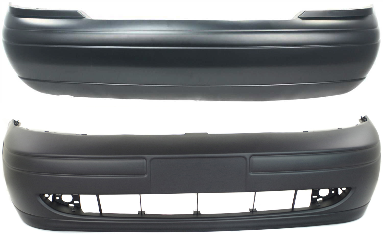 AM FOCUS 00-04 FRONT AND REAR BUMPER COVER Primed Sedan Exc. ST Model SKU SET FD6012P 2 Partslink FO1000458 FO1100291 OEM 2M5Z17D957FAA 3S4Z17K835EAA