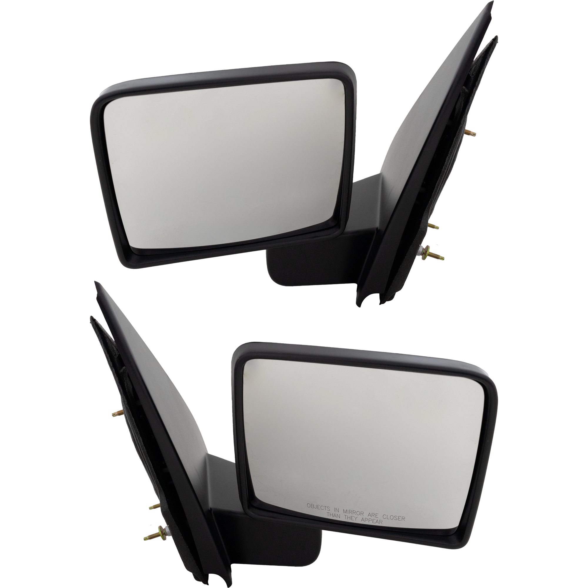 AM F 150-04-08 MIRROR RH AND LH Non Towing Manual Adjust Manual Folding Non Heated Textured Paddle Style No Auto dimming BSD Memory and Signal Light New Body Style SKU SET FD82R Partslink FO1320244 FO1321244 OEM 8L3Z17682DB 8L3Z17683DB