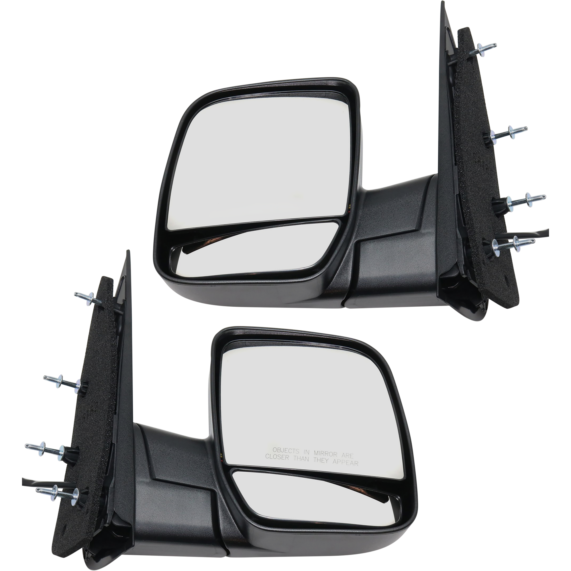 AM E 350 SUPER DUTY 02-08 MIRROR RH AND LH Non Towing Power Manual Folding Non Heated Textured Black No Auto dimming BSD Memory and Signal Light SKU SET FD86ER Partslink FO1320254 FO1321254 OEM 2C2Z17682AAC 2C2Z17683AAB