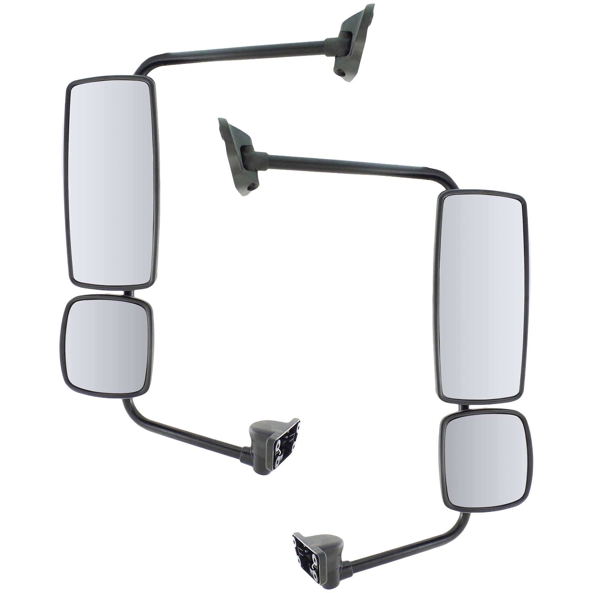 AM FREIGHTLINER COLUMBIA M2-100-106-04-16 MIRROR RH AND LH Manual Adjust Non Folding Non Heated Paintable Wide Angle w Arm SKU SET FL01R HD OEM Performance HDTruck