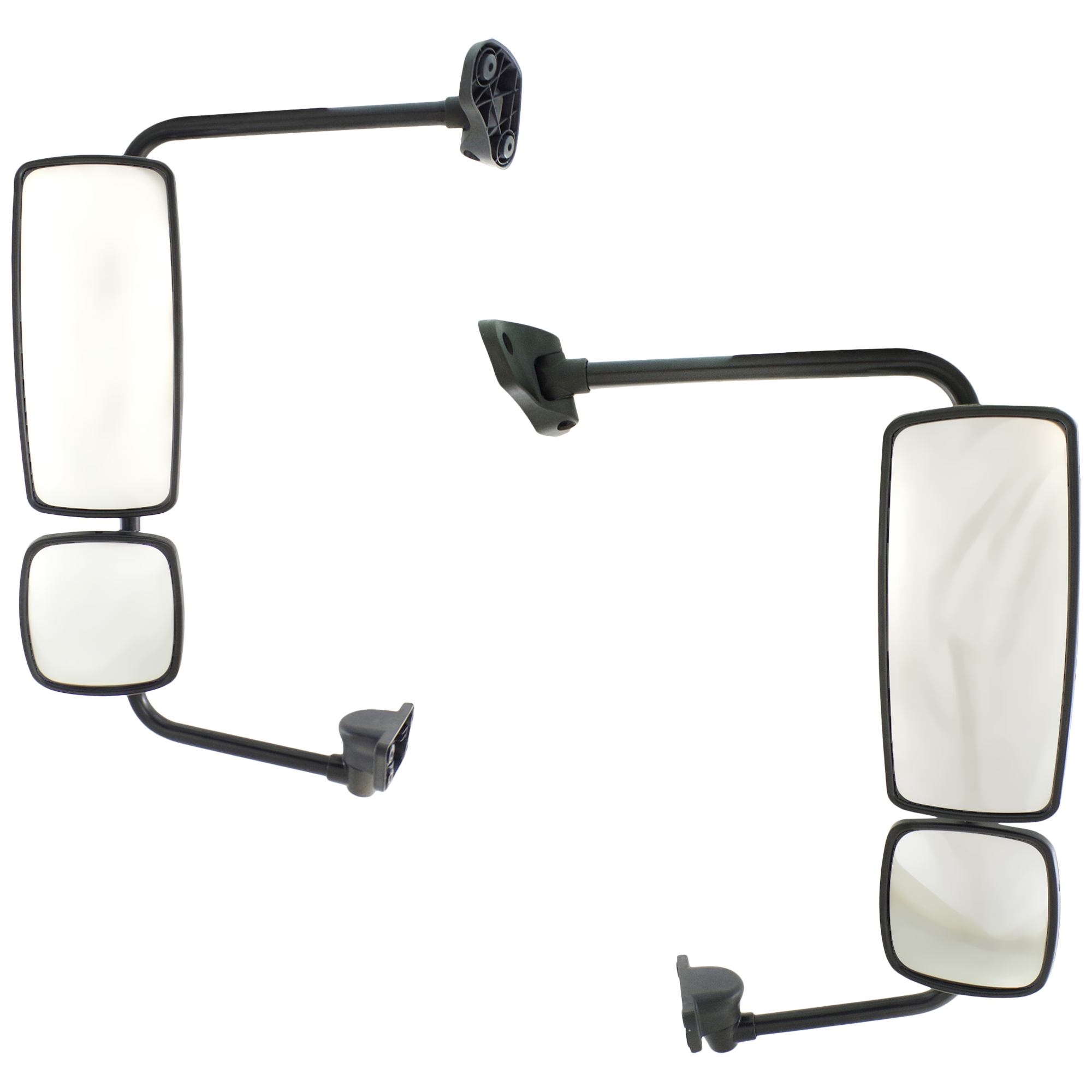 AM FREIGHTLINER COLUMBIA M2-100-106-04-16 MIRROR RH AND LH Manual Adjust Non Folding Non Heated Chrome Wide Angle w Arm SKU SET FL03CR HD OEM Performance HDTruck