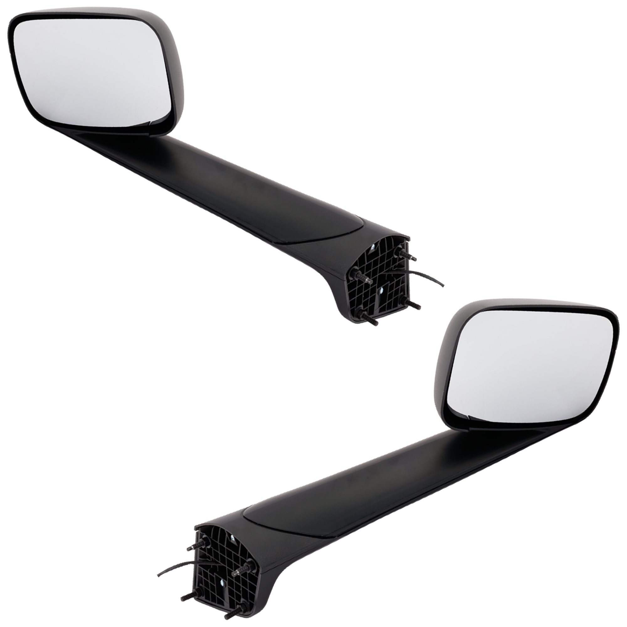 AM FREIGHTLINER CASCADIA 18-21 HOOD MIRROR RH AND LH Manual Adjust Non Folding Heated Textured SKU SET FL17R HD OEM A2273566000 A2273566001