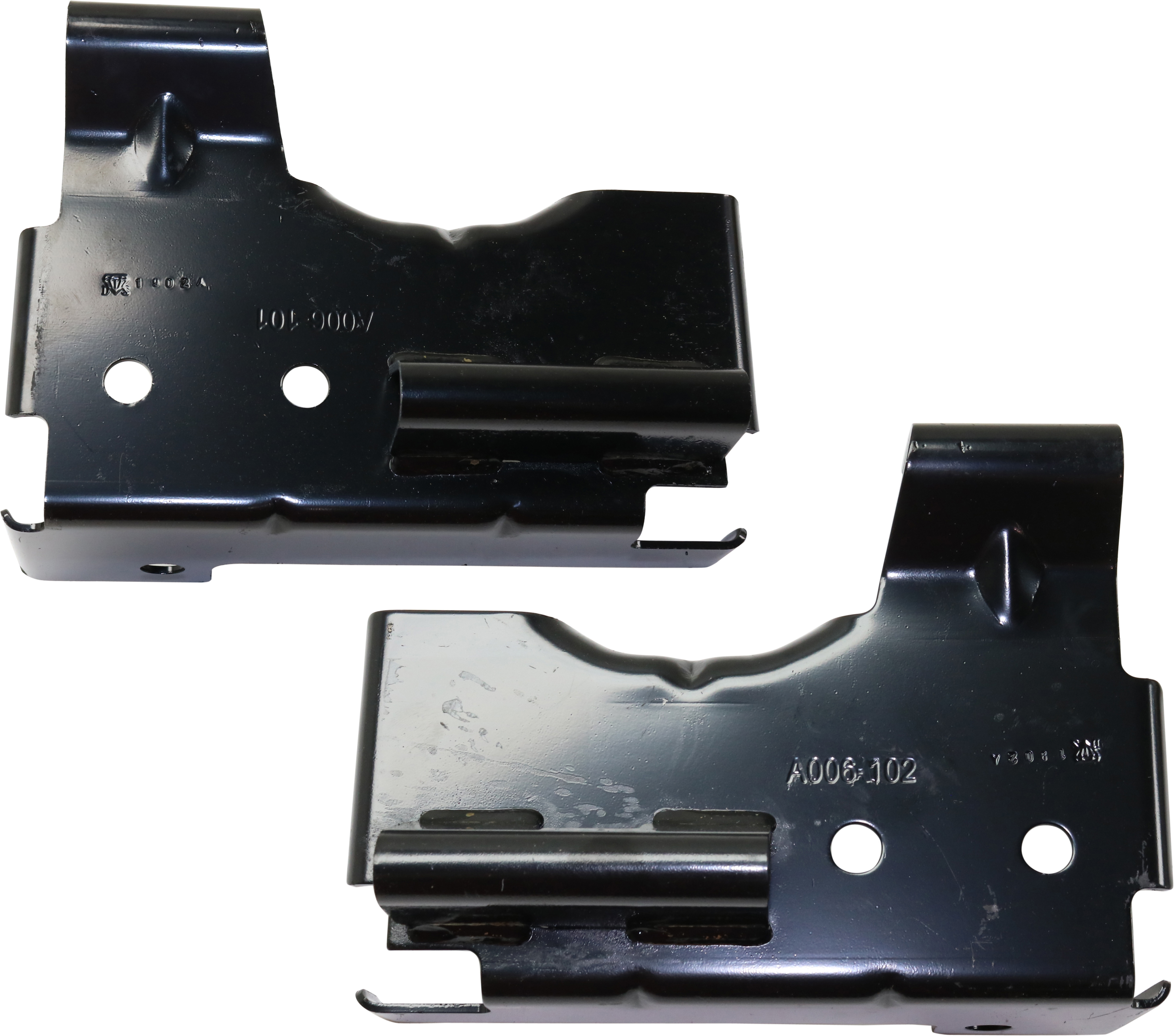 AM SIERRA P U 03-06 FRONT BUMPER BRACKET RH AND LH Impact Bar Brace Includes 2007 Classic SKU SET G013104 Partslink GM1066164 GM1067164 OEM 15135452-15135453