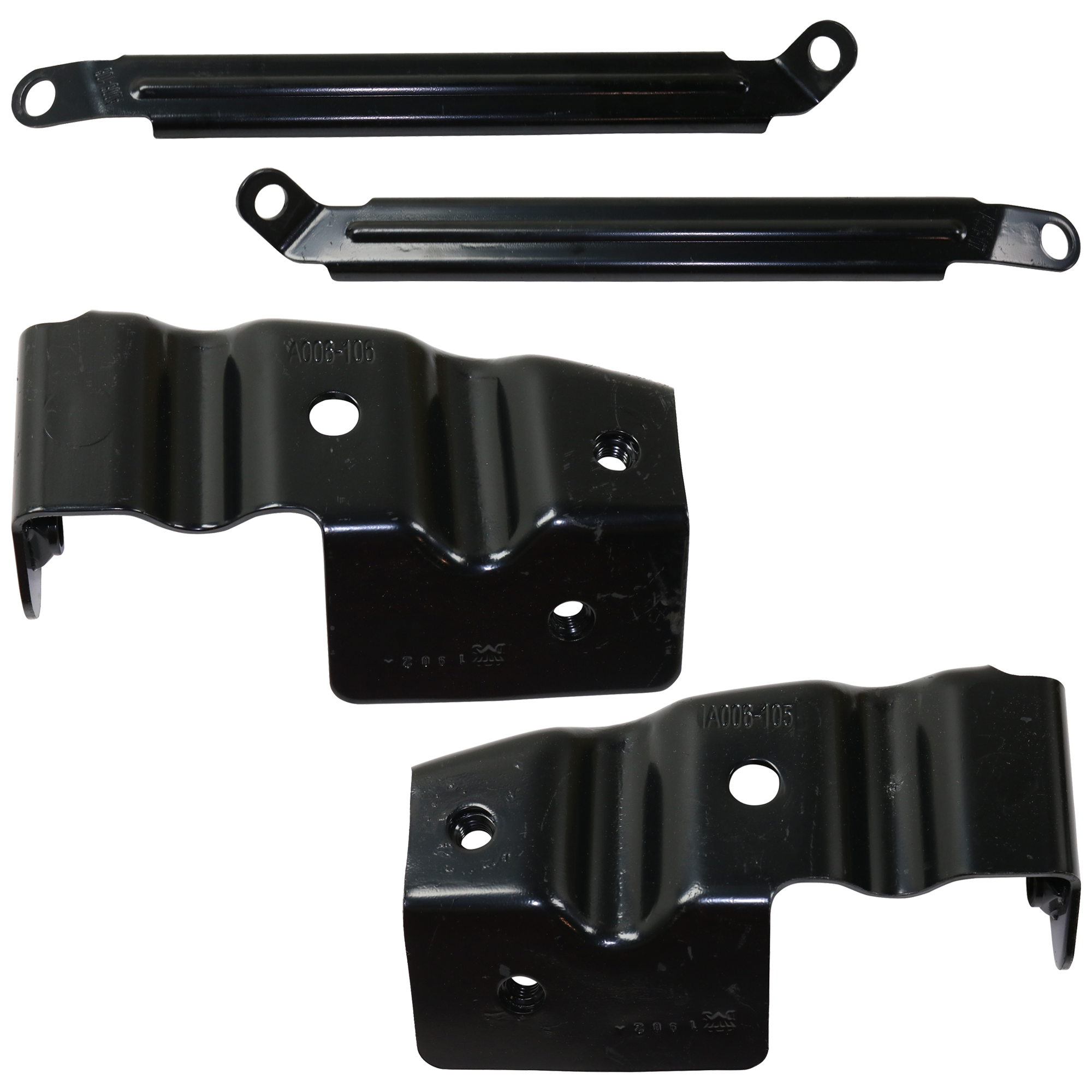 AM SIERRA P U 03-06 FRONT BUMPER BRACKET RH AND LH Set of 4 Inner Brace Outer Includes 2007 Classic SKU SET G013107-4 Partslink GM1066165 GM1066166 GM1067165 GM1067166 OEM 12335886-12335887-15098994-150