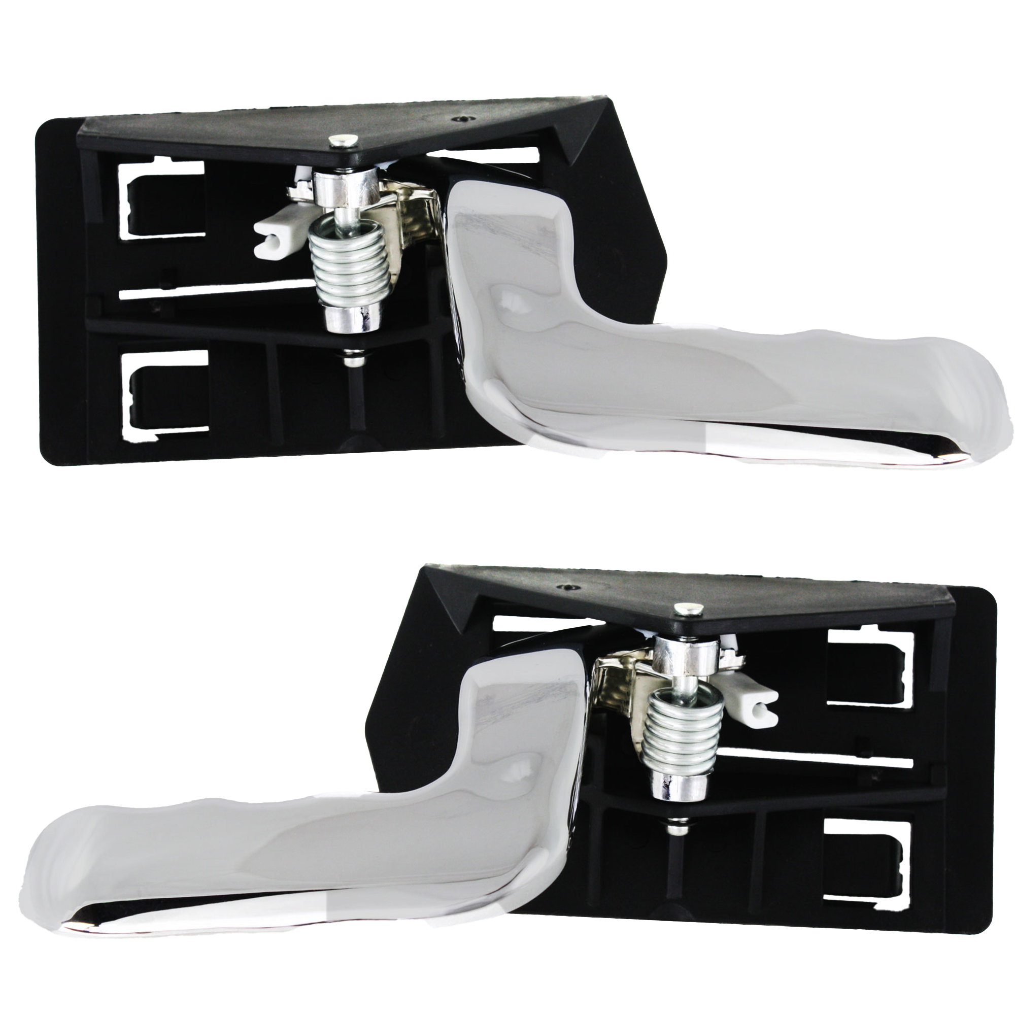 AM SILVERADO SIERRA 99-06 FRONT INTERIOR DOOR HANDLE RH AND LH All Chrome Includes 2007 Classic SKU SET G462101 Partslink GM1352131 GM1353131 OEM 10358997-10358998