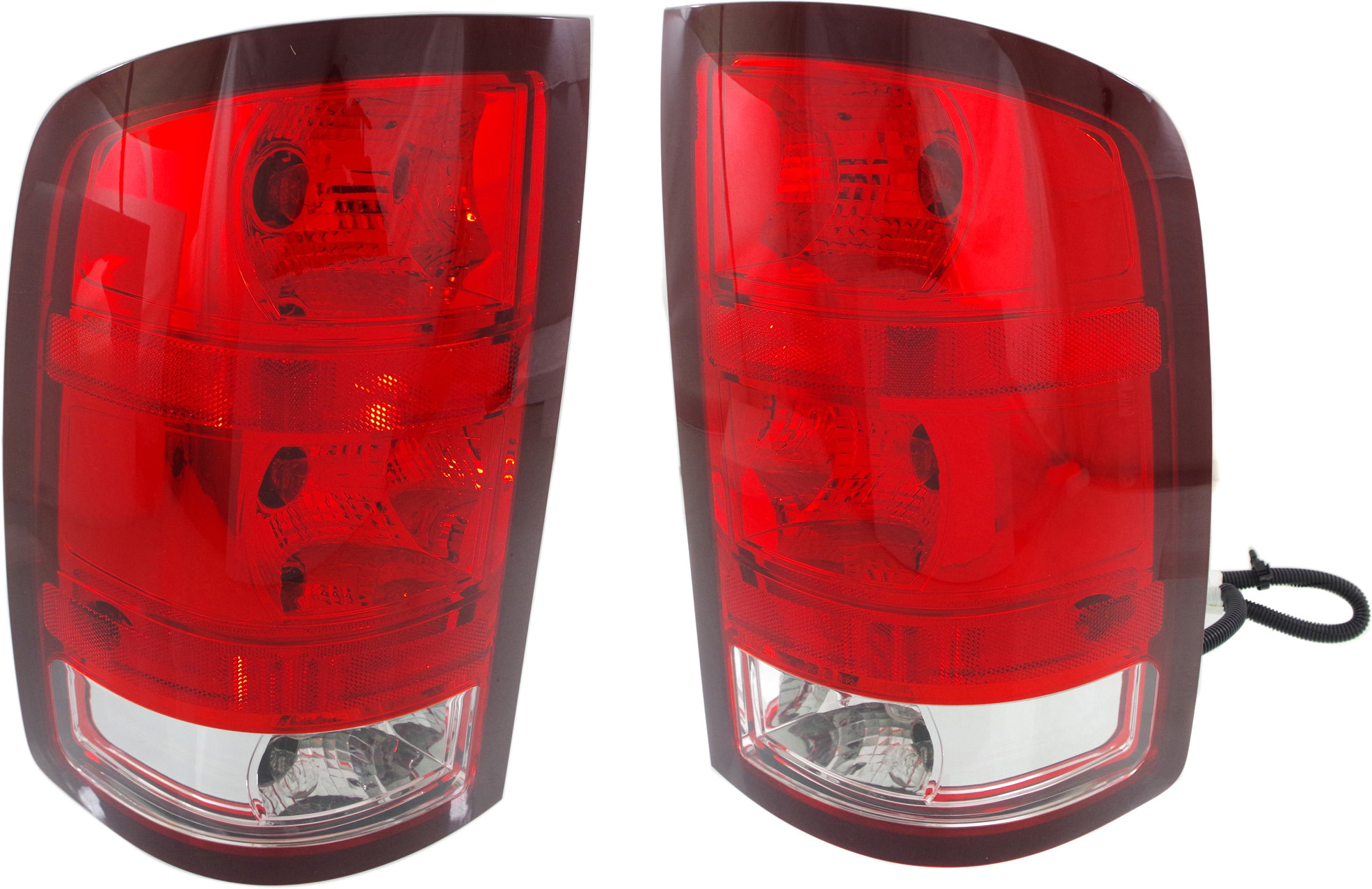 AM SIERRA 1500-07-10-12-13 SIERRA 2500HD 3500HD 07-14 TAIL LAMP RH AND LH Assembly SL SLE SLT WT Models Excludes 2007 Classic CAPA SKU SET G730111Q Partslink GM2801208C GM2800208C OEM 25958485-25958484