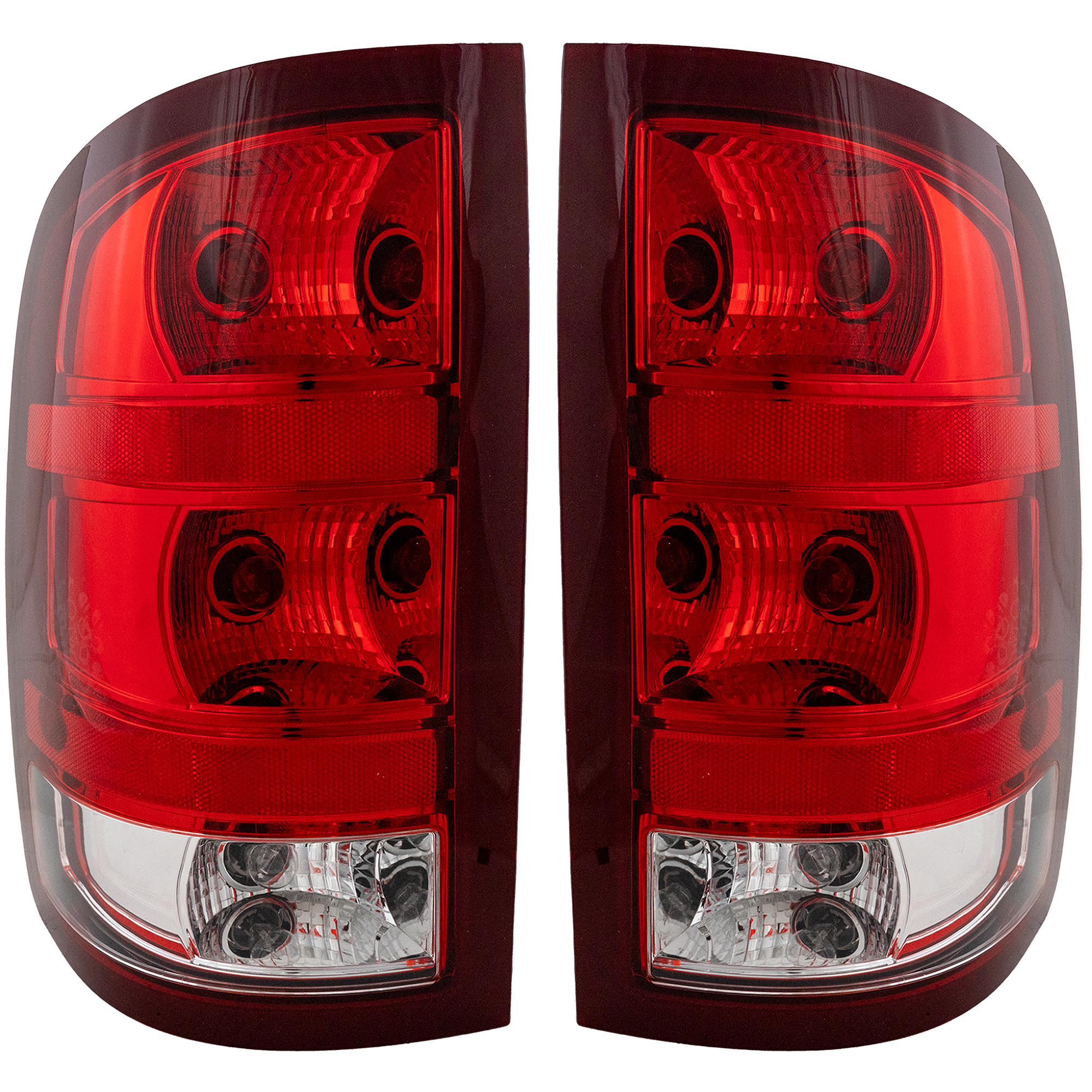AM SIERRA 1500-07-10-12-13 SIERRA 2500HD 3500HD 07-14 TAIL LAMP RH AND LH Assembly SL SLE SLT WT Models Excludes 2007 Classic SKU SET G730111 Partslink GM2801208 GM2800208 OEM 25958485-25958484