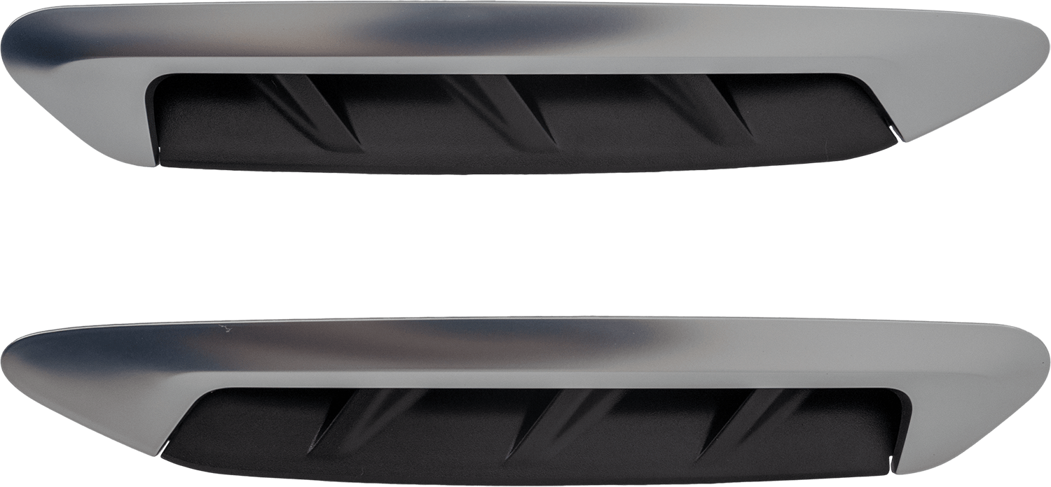 AM X3-18-24 X4-19-24 FRONT FENDER VENTS RH AND LH Side Vent Trim Satin Chrome Sdrive30i Xdrive30e Xdrive30i Models xLine SKU SET GB22470001 Partslink BM1266108 BM1267108 OEM 51137418605-51137418606