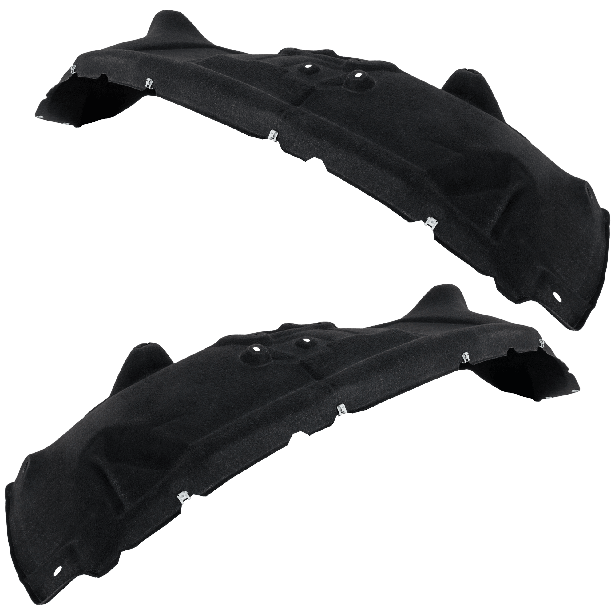 AM F 250 F 350 SUPER DUTY 23-24 FRONT FENDER LINER RH AND LH 6.7L Eng Limited XL XLT Models Thermo Form w o Insulation Foam CAPA SKU SET GF22210135Q Partslink FO1248225C FO1249225C OEM PC3Z16102A PC3Z16103A