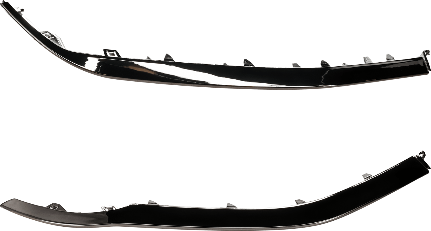 AM TUCSON 22-24 FRONT BUMPER MOLDING RH AND LH Side Cover Moulding Chrome Limited Korea Built Vehicle Preferred w skid plate Limited Hybrid Luxury Hybrid Ultimate Hybrid Models SKU SET GH01590097 Partslink HY1046142 HY1047142 OEM 86595N9010-86596N9010