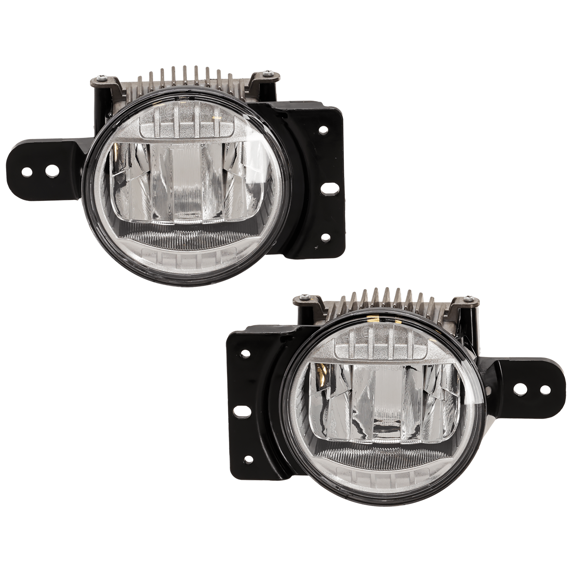 AM GLADIATOR WRANGLER 21-24 FRONT FOG LAMP RH AND LH Assembly LED To 4-8-24 Type 1 CAPA SKU SET GJ10750001AQ Partslink CH2592171C CH2593171C OEM 68504496AA 68504497AA