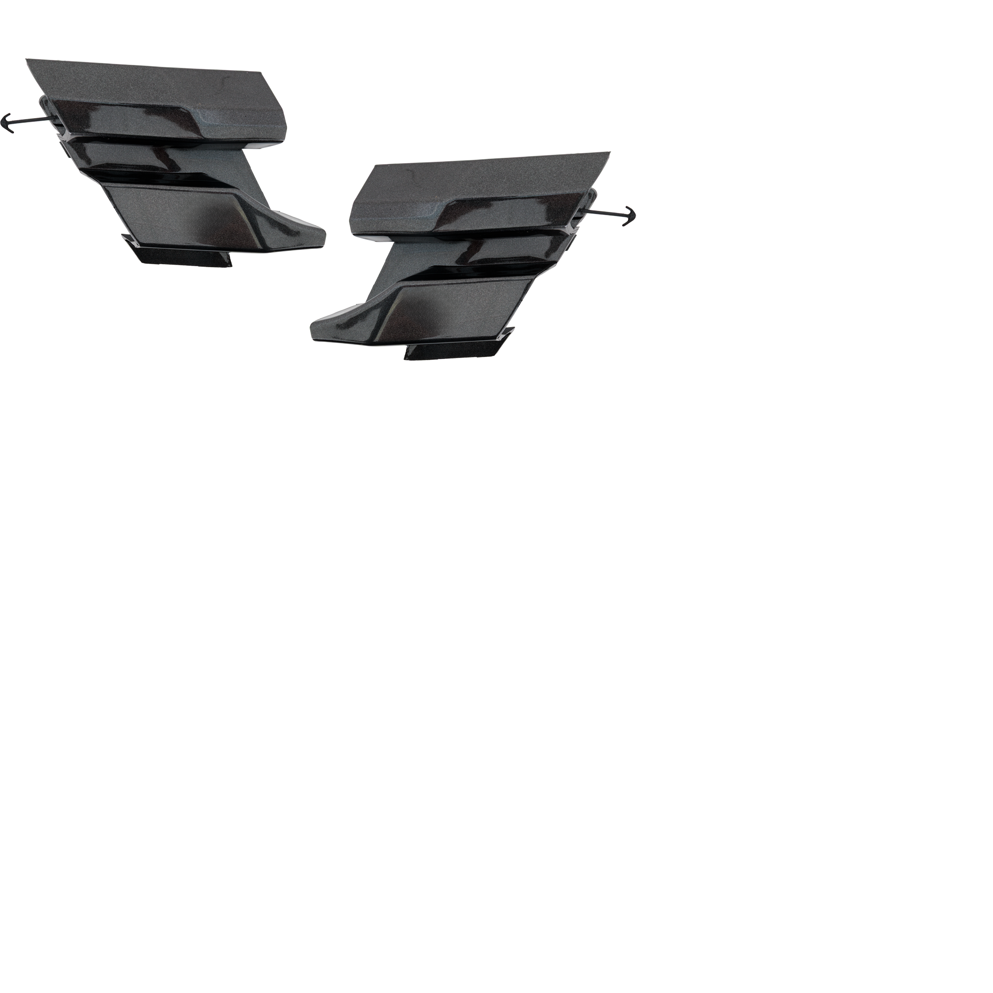 AM NX300 NX300H 20-21 FRONT BUMPER TOW HOOK COVER RH AND LH Painted Silver Black w o F Sport Package SKU SET GL01440023 Partslink LX1212112 LX1213112 OEM 5212778140-5212878120