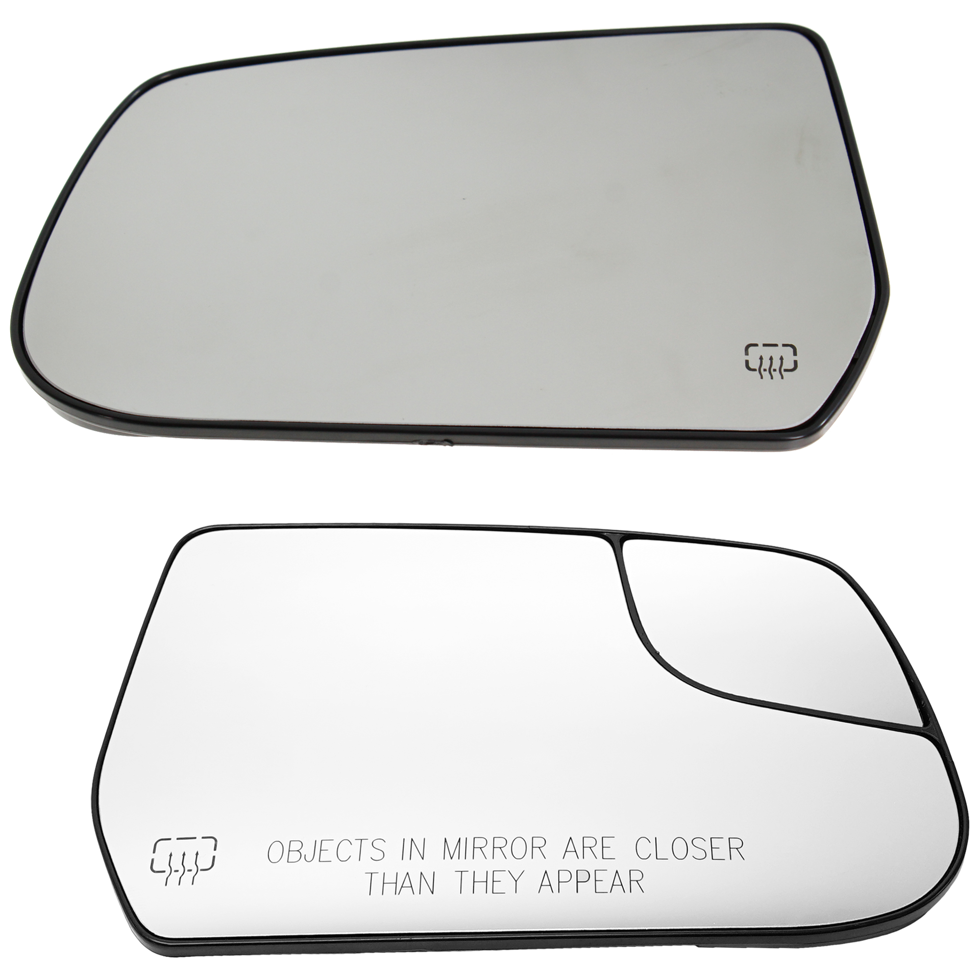 AM EQUINOX 10-17 MIRROR GLASS RH AND LH Heated No Signal w Backing Plate and Blind Spot Glass Set of 2 SKU SET GM103GR 2 Partslink GM1325126 OEM 20873492-22906957