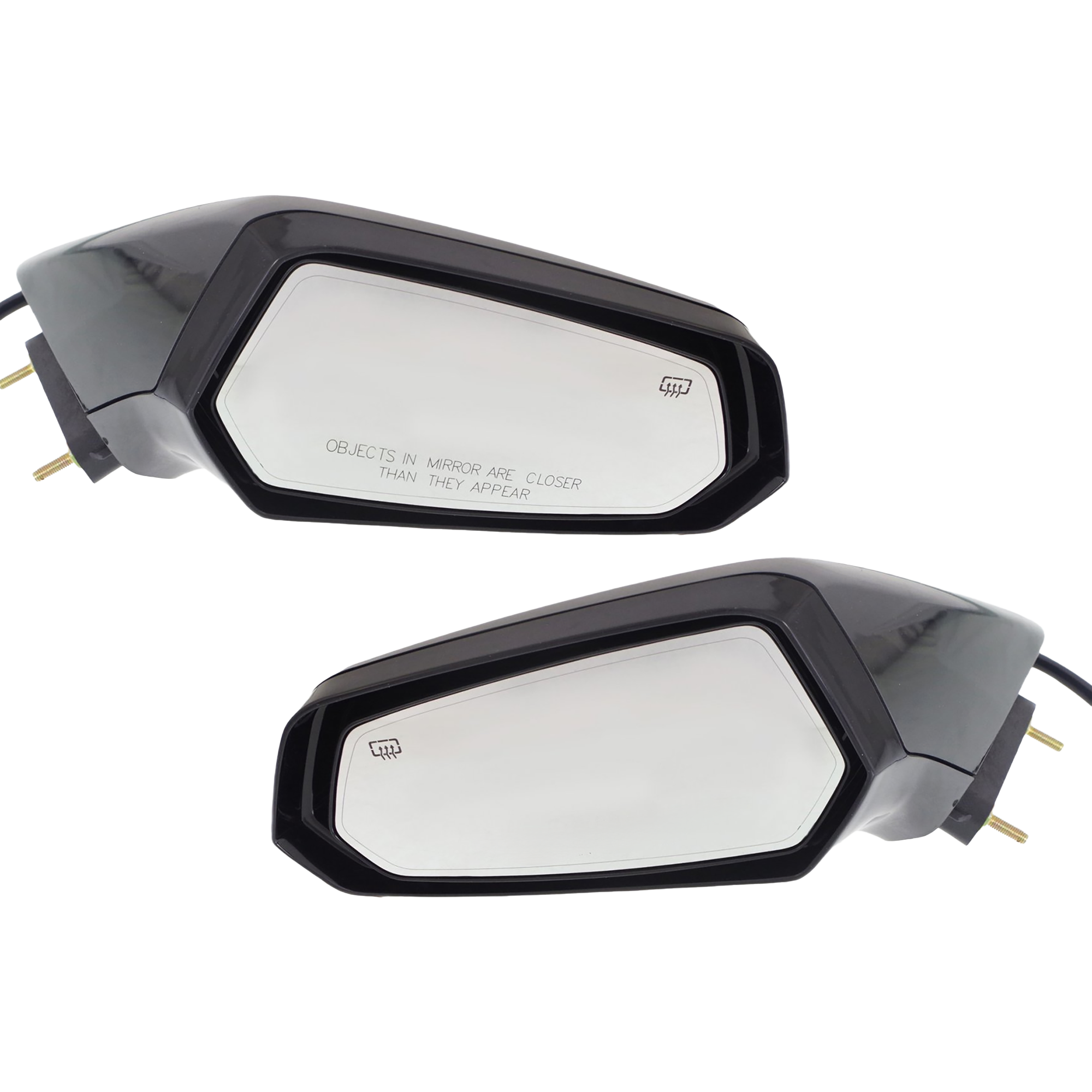 AM CAMARO 10-15 MIRROR RH AND LH Power Non Folding Heated Paintable No Auto dimming BSD Memory and Signal Light SKU SET GM107ER Partslink GM1320415 GM1321415 OEM 22762494 PFM 92247464