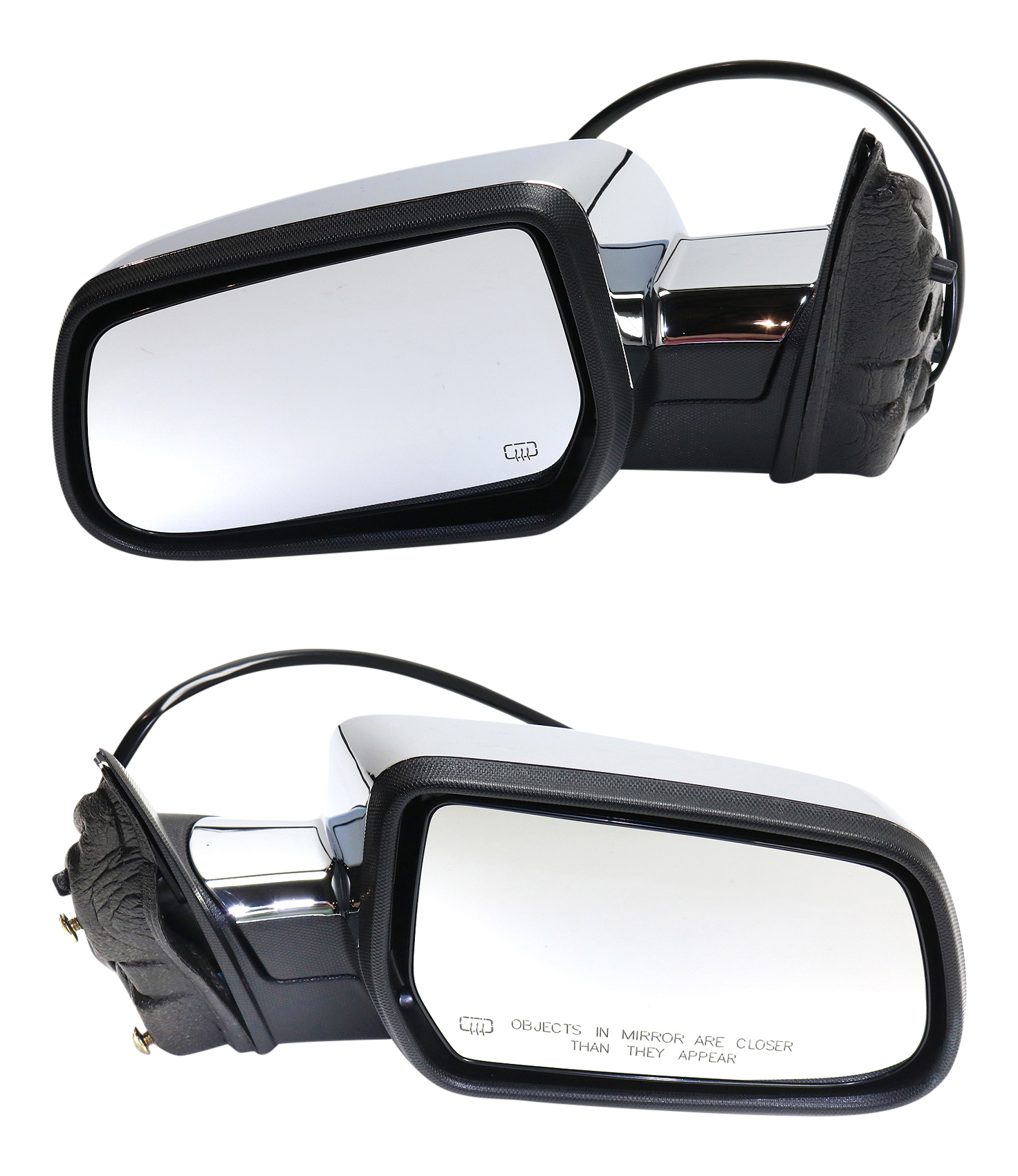 AM EQUINOX TERRAIN 15-17 MIRROR RH AND LH Power Manual Folding Heated Chrome No Auto dimming BSD Memory and Signal Light Equinox LT Model SKU SET GM110CR Partslink GM1320476 GM1321476 OEM 23467320-23467321