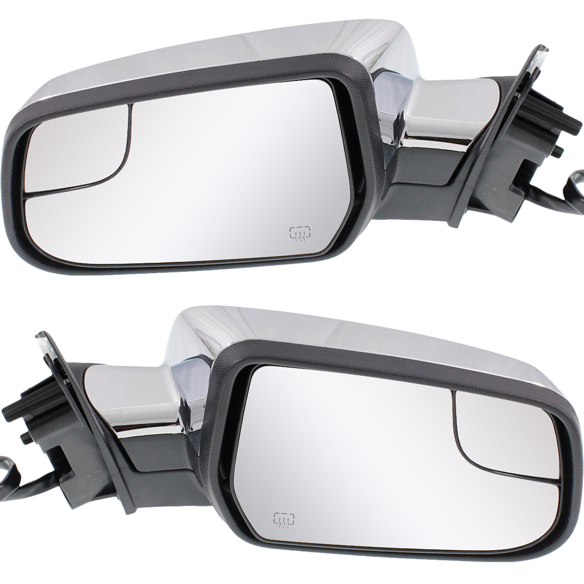 AM EQUINOX TERRAIN 10-17 MIRROR RH AND LH Power Manual Folding Heated Chrome No Auto dimming BSD Memory and Signal Light SKU SET GM113CR OEM 23153003 PFM 22818267 PFM 2346