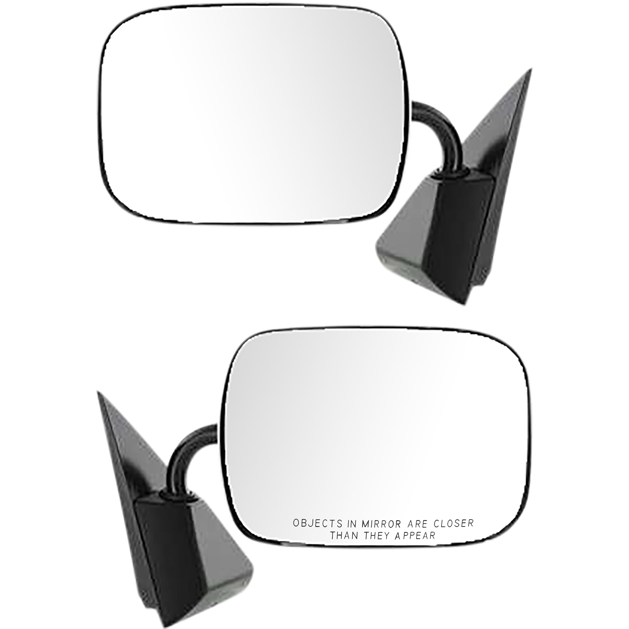 AM C K FULL SIZE P U 88-00 MIRROR RH AND LH Manual Adjust Manual Folding Non Heated Chrome No Auto dimming BSD Memory and Signal Light Below Eyeline Type Steel SKU SET GM13R Partslink GM1320106 GM1321103 OEM 15697331-15697332