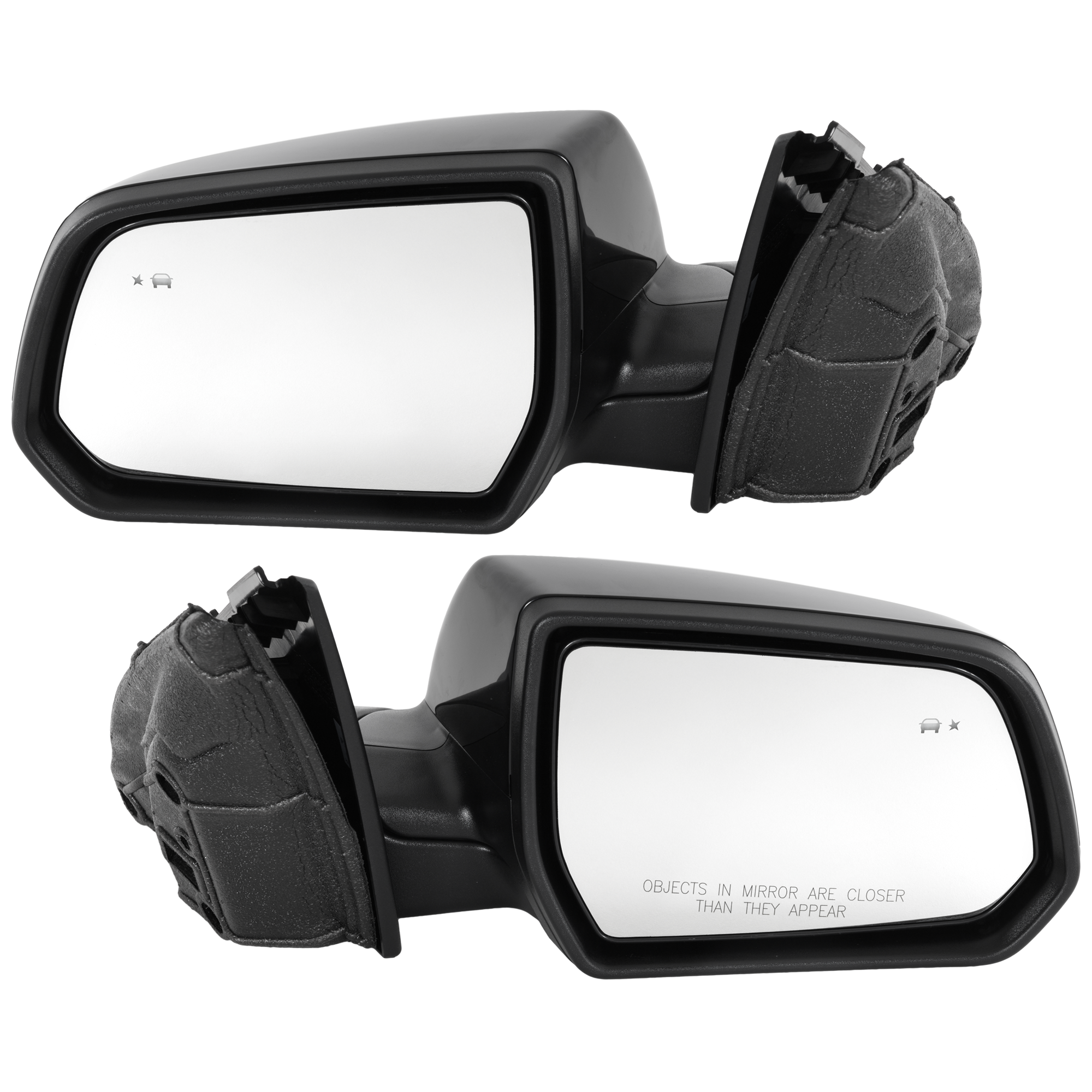 AM ACADIA 17-19 MIRROR RH AND LH Power Heated Manual Folding Paintable w Blind Spot Detection in Glass No Auto dimming Memory and Signal Light SKU SET GM202ER Partslink GM1320616 GM1321616 OEM 84293663 PFM 84293666 PFM