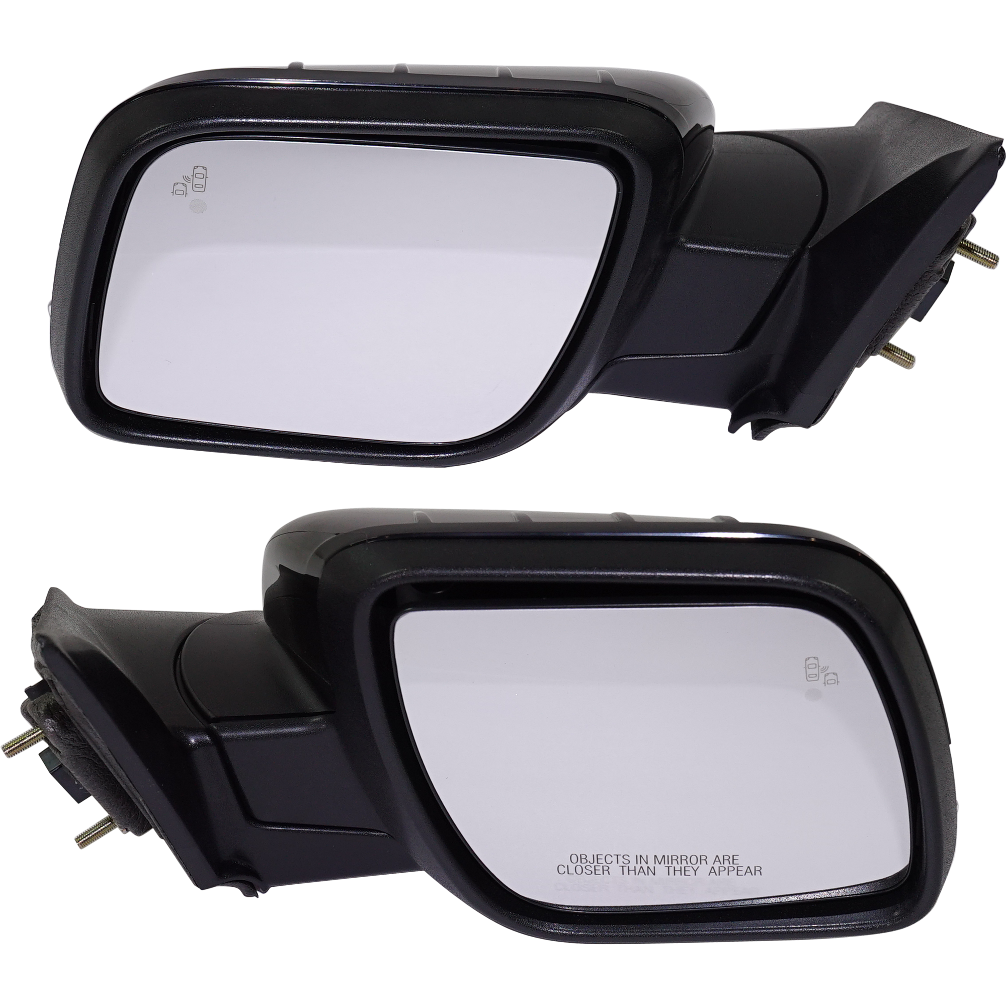 AM EXPLORER 16-19 MIRROR RH AND LH Power Manual Folding Heated Paintable w BSD in Glass and In housing Signal Light No Auto dimming and Memory SKU SET GM203ER S Partslink FO1320664 FO1321664 OEM BB5Z17682SDPTM BB5Z17683SDPTM
