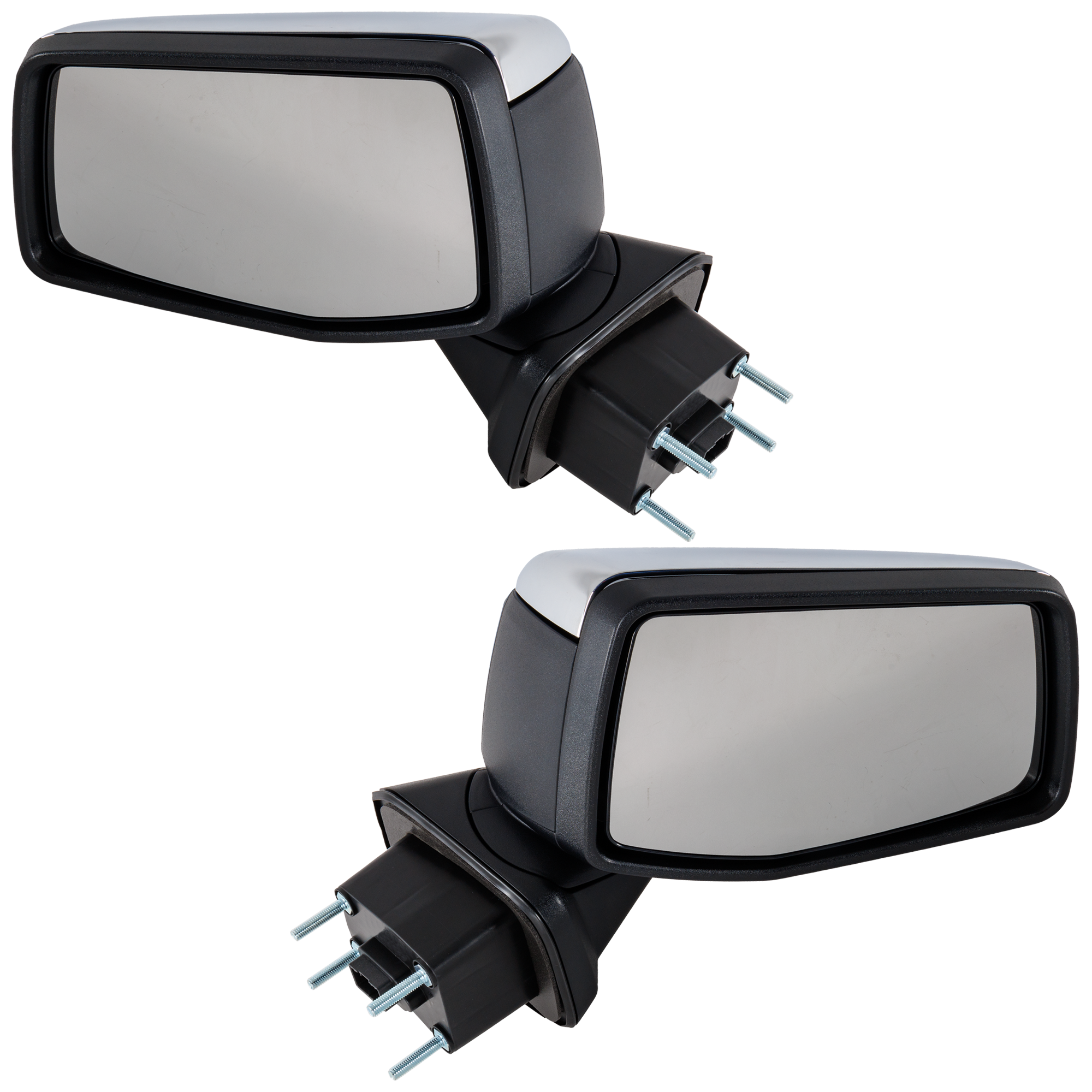 AM SIERRA 1500-19-24 MIRROR RH AND LH Power Heated Manual Folding Chrome 22-22 Crew Extended Cab Pick Up No Signal Light Auto Dimming SKU SET GM230ER Partslink GM1320651 GM1321651 OEM 84575702-84485317-84732162-843