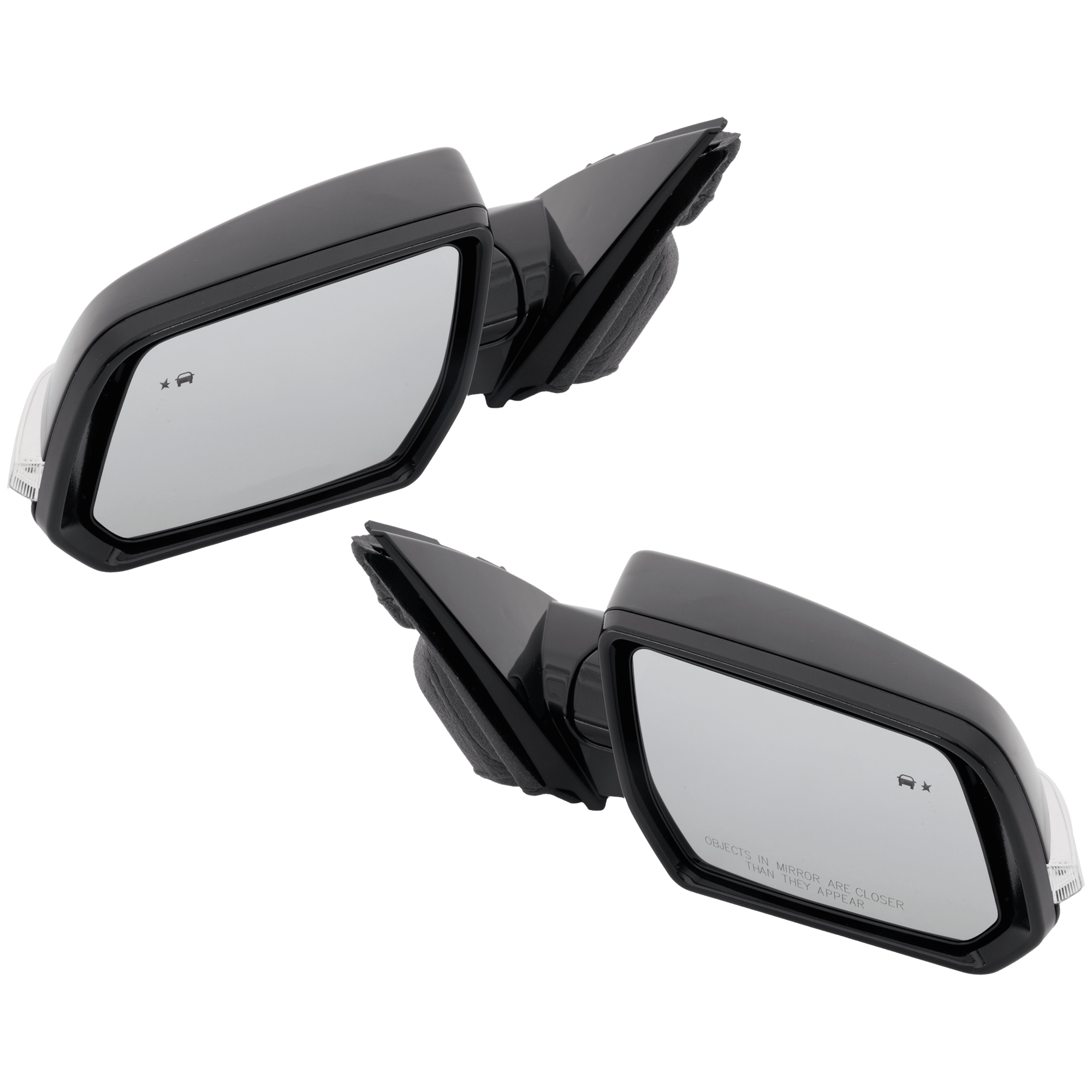 AM TRAVERSE 18-19 MIRROR RH AND LH Power Manual Folding Heated Paintable w Signal Light Blind Spot Detection Camera Hole No Auto dimming Memory Puddle Lght LT RS True North Model SKU SET GM273ER Partslink GM1320693 GM1321693 OEM 84498310 PFM 84498311 PFM