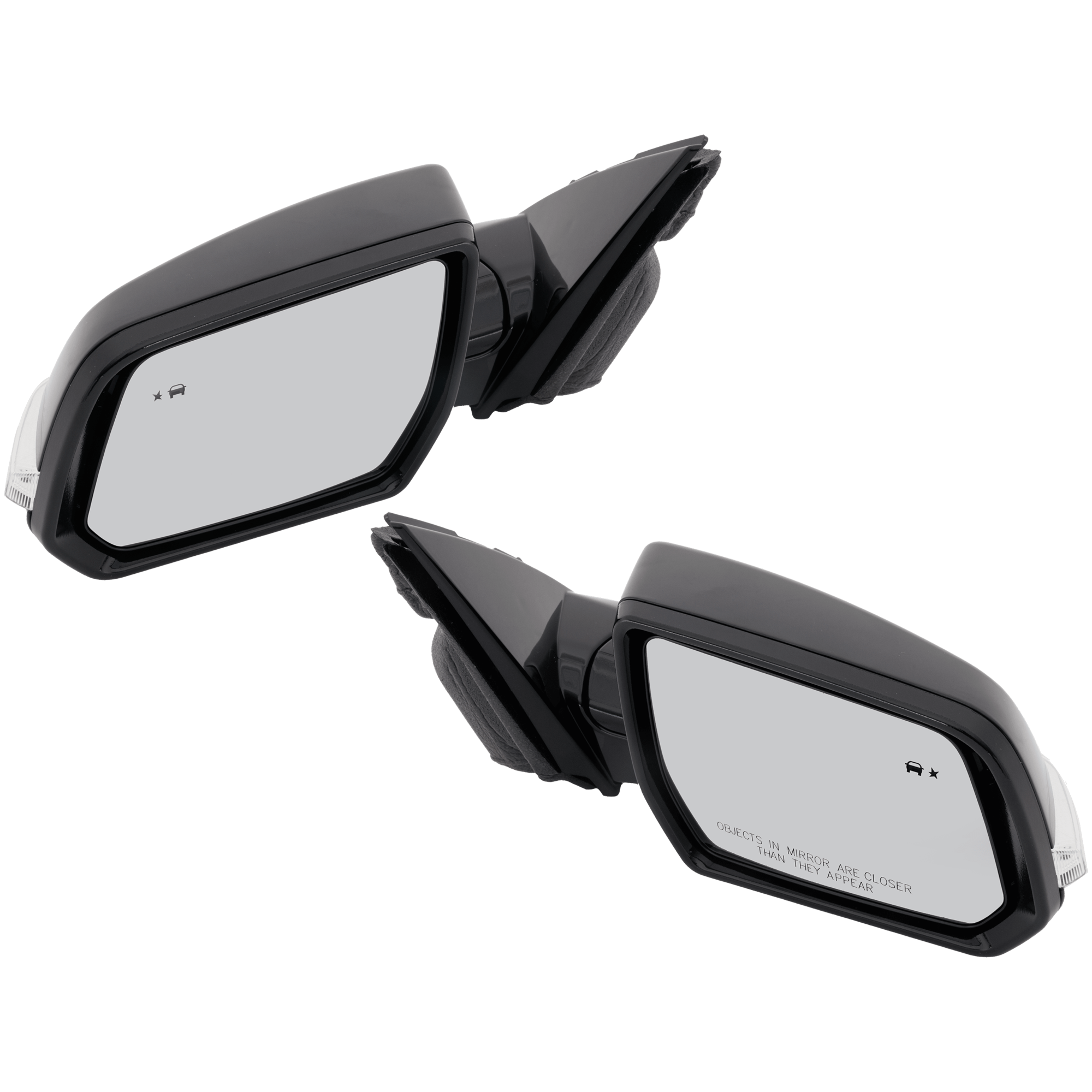 AM TRAVERSE 18-19 MIRROR RH AND LH Power Manual Folding Heated Paintable w Memory Signal Light Blind Spot Detection Camera Hole No Auto dimming Puddle Lght Premium High Country Model SKU SET GM274ER Partslink GM1320694 GM1321694 OEM 84498312 PFM 84498313 PFM