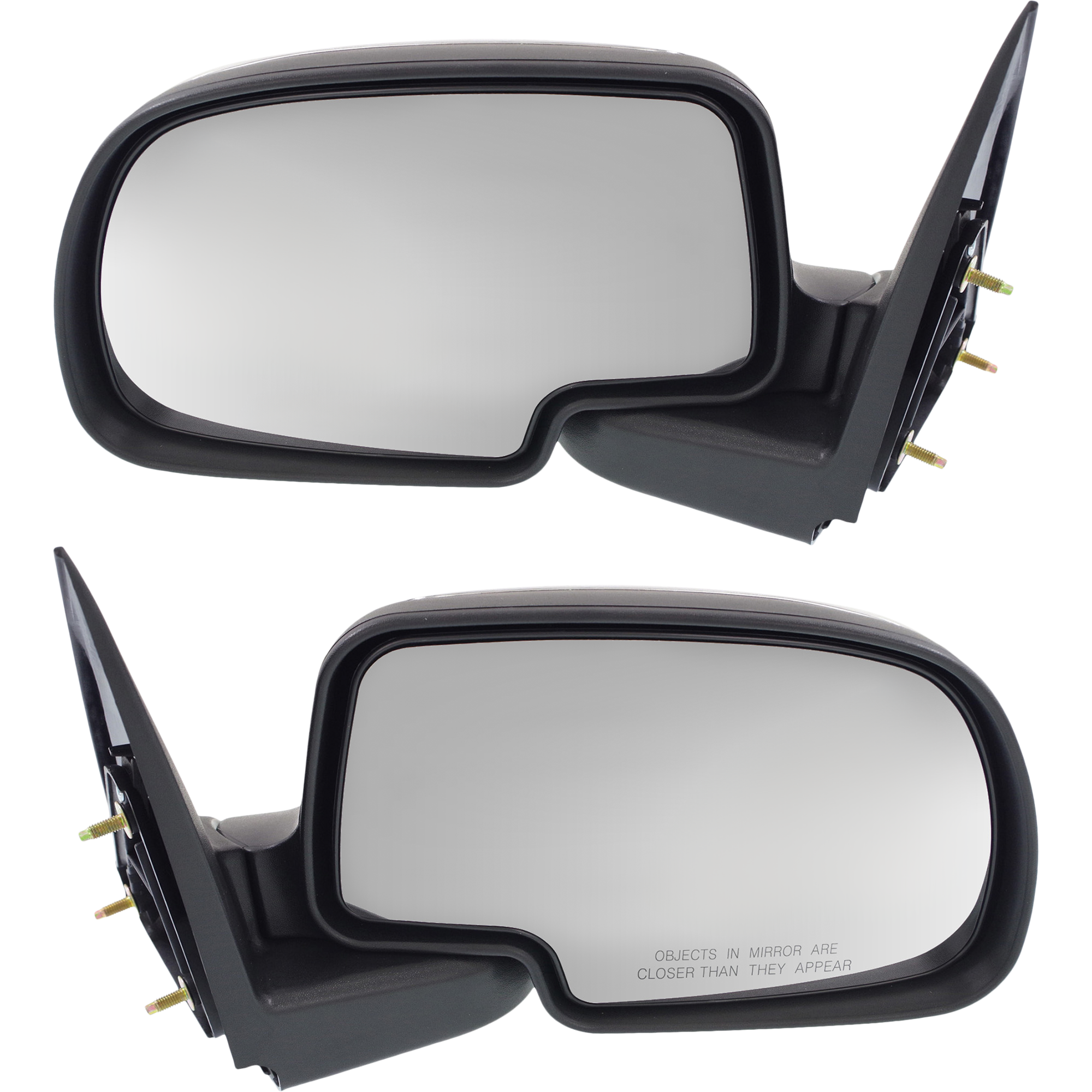 AM SILVERADO SIERRA 99-06 MIRROR RH AND LH Manual Adjust Manual Folding Non Heated Chrome Includes 2007 Classic SKU SET GM59CR Partslink GM1320208 GM1321208 OEM 15037957-15037958