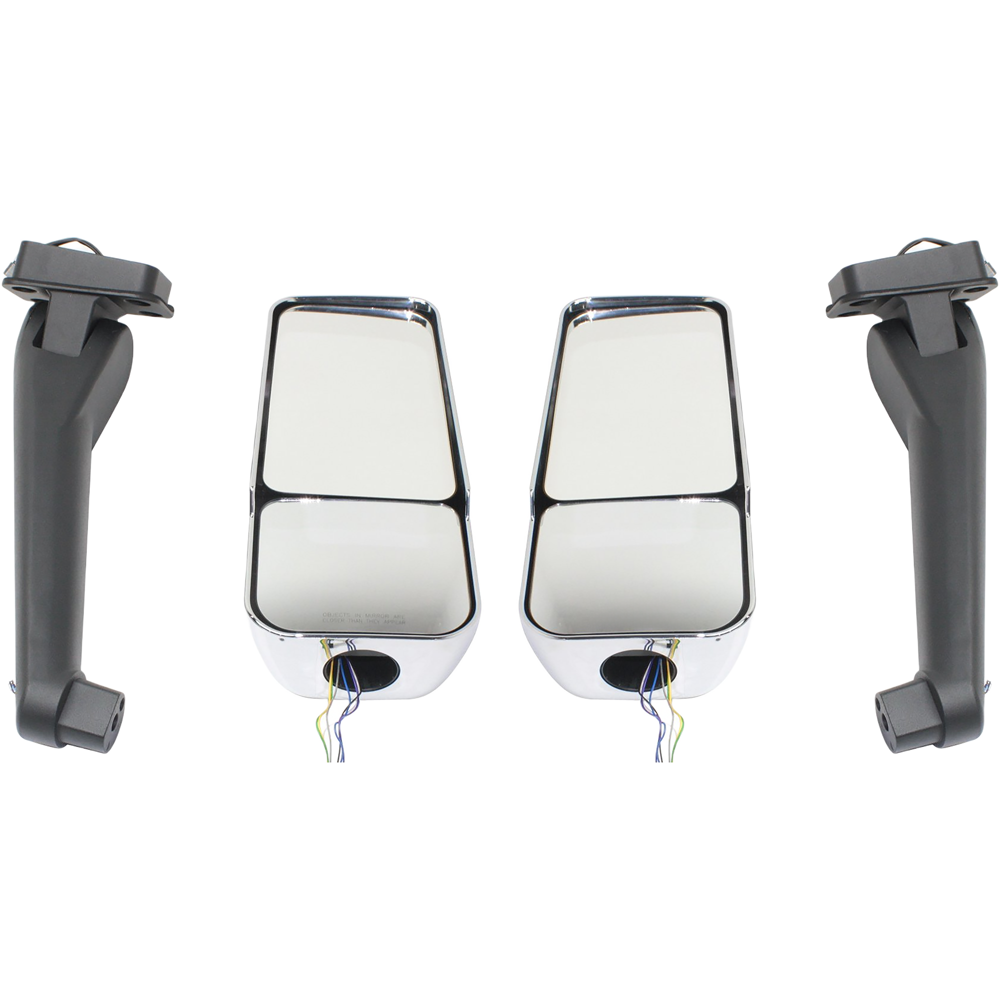 AM C4500 TOPKICK KODIAK 03-09 MIRROR RH AND LH Power Manual Folding Heated Chrome w In housing Signal Light w o Auto Dimming BSD and Memory SKU SET GM93CR S OEM Performance