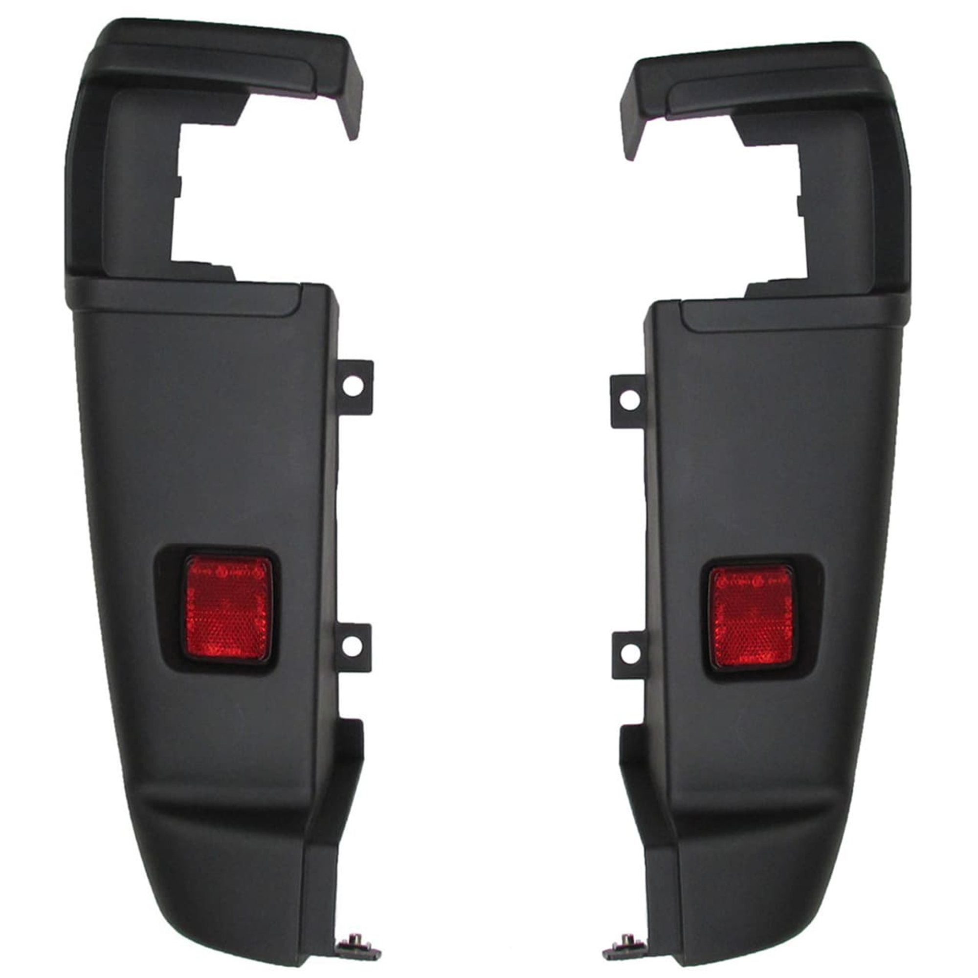 AM PROMASTER VAN 24-24 REAR BUMPER END RH AND LH Textured w o Roll up Door and w o Blind Spot Sensor Holes SKU SET GR76110001 Partslink CH1116109 CH1117109 OEM 5MA17JXWAB 5MA18JXWAA