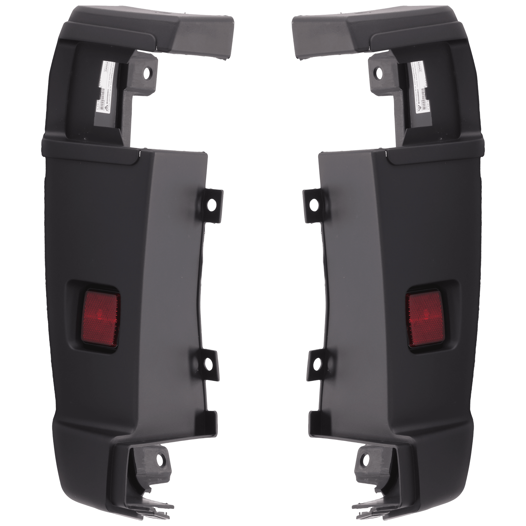 AM PROMASTER VAN 22-23 REAR BUMPER END RH AND LH Textured w Blind Spot Sensor SKU SET GR76110005 Partslink CH1116108 CH1117108 OEM 7FM50JXWAB 7FM51JXWAB
