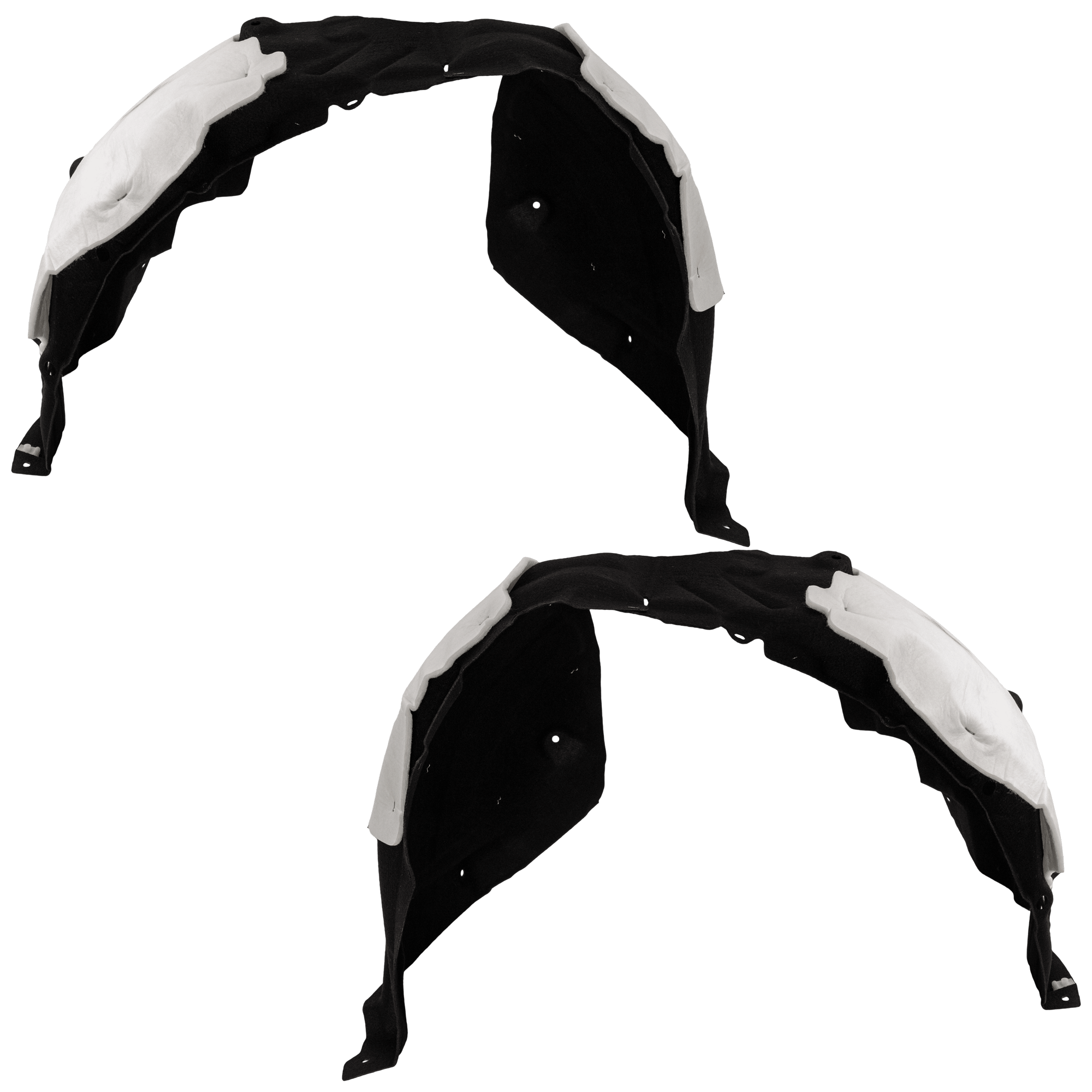 AM SIENNA 23-25 FRONT FENDER LINER RH AND LH Plastic Platinum Model Thermo Form w Insulation Foam SKU SET GT22210123 Partslink TO1248258 TO1249258 OEM 5380508071-5380608071