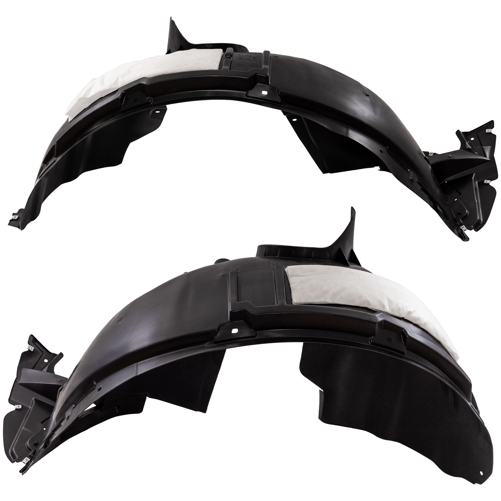 AM TIGUAN 22-23 FRONT FENDER LINER RH AND LH Plastic Injection Form w Insulation Foam Comfortline S SE Trendline Models SKU SET GV22210005 Partslink VW1248162 VW1249162 OEM 5NN805911B 5NN805912B