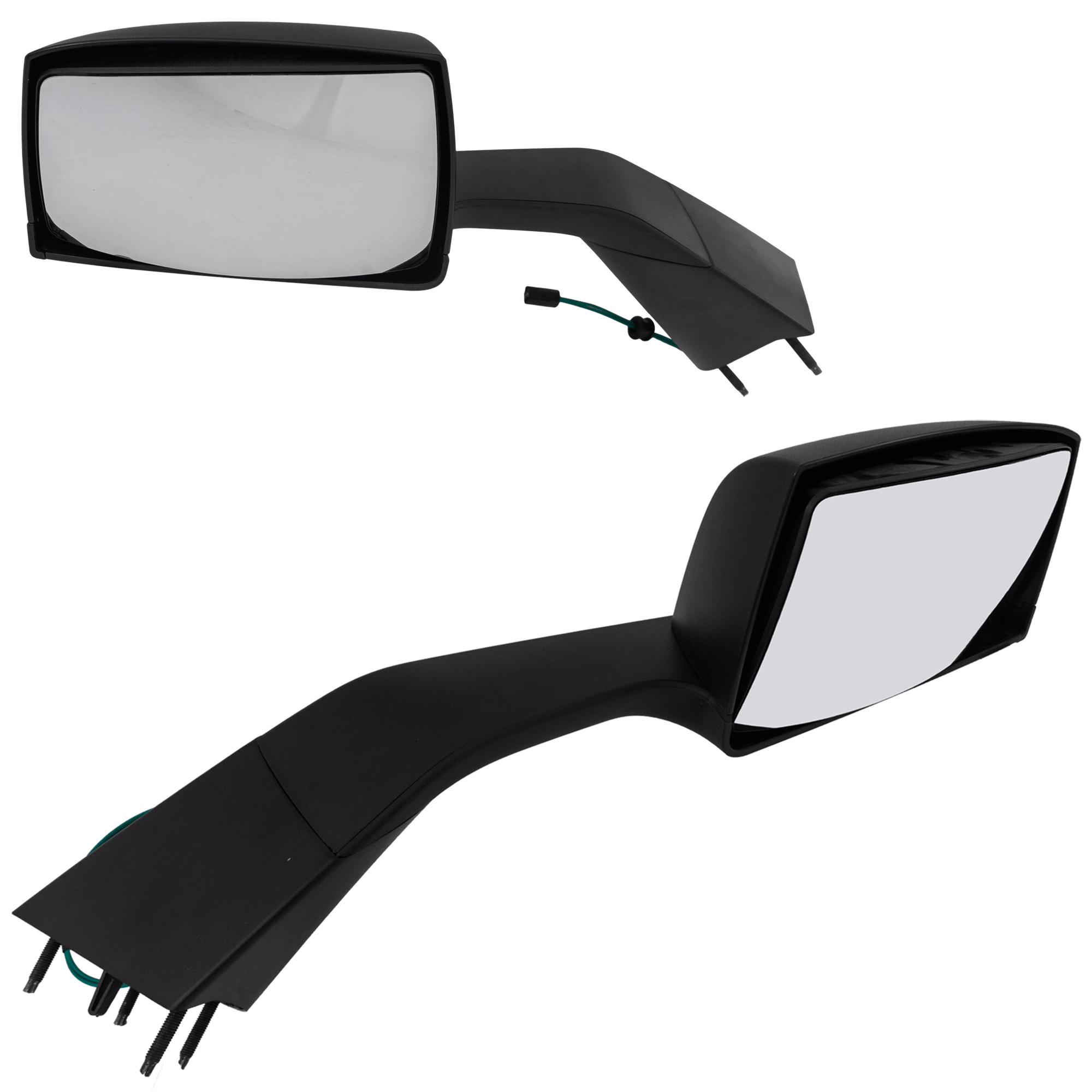 AM VOLVO VNL 17-24 HOOD MIRROR RH AND LH Manual Adjust Heated Textured SKU SET GVL52R HD OEM 82775677-82775679