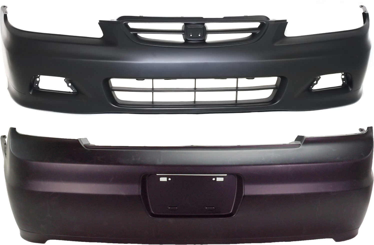 AM ACCORD 01-02 FRONT AND REAR BUMPER COVER Primed Coupe SKU SET H010301P 2 Partslink HO1000195 HO1100198 OEM 04711S82A91ZZ 04715S82A91ZZ