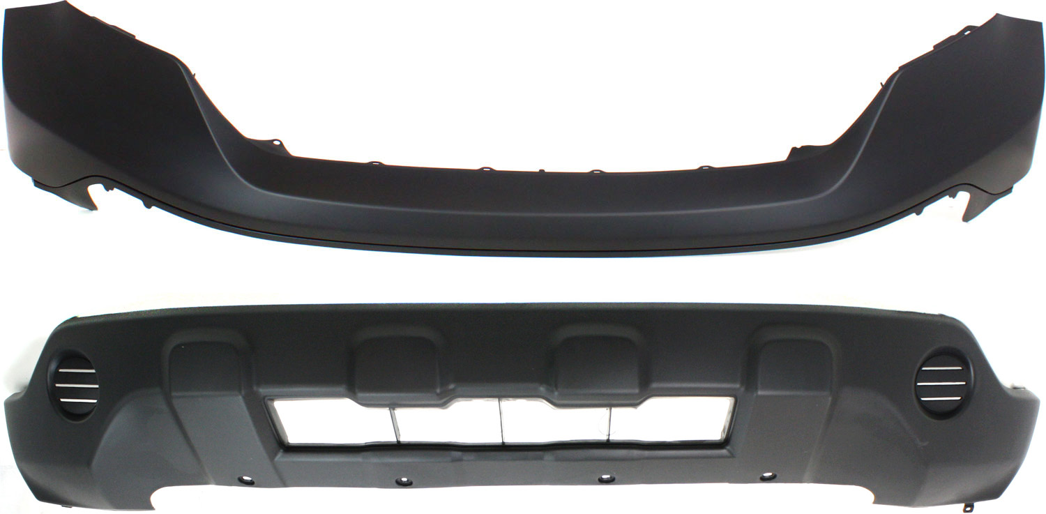 AM CR V 07-09 FRONT BUMPER COVER Upper and Lower Upper Primed Lower Textured CAPA SKU SET H010361PQ 2 Partslink HO1000251C HO1000252C OEM 04711SWAA91ZZ 04712SWAA91