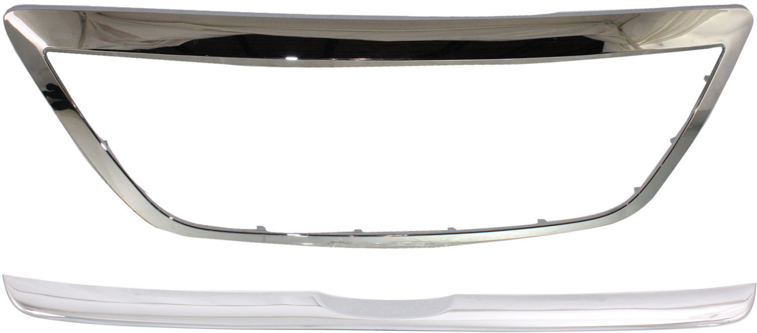 AM ODYSSEY 05-07 FRONT BUMPER GRILLE MOLDING Surround and Lower Chrome SKU SET H070703-2 Partslink HO1202103 HO1217103 OEM 71122SHJA01-71124SHJA01