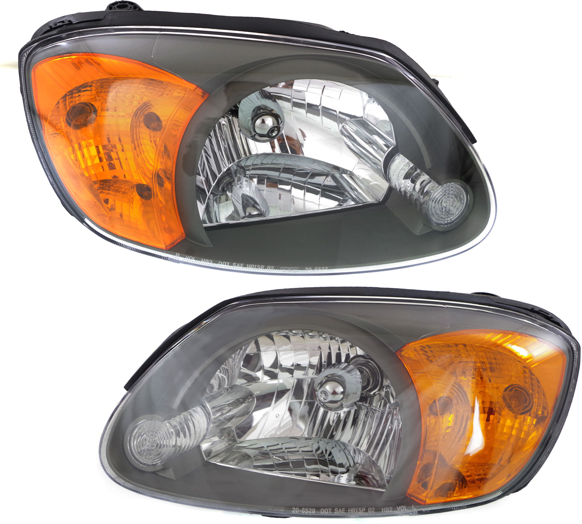 AM ACCENT 03-06 HEAD LAMP RH AND LH Assembly Halogen Hatchback Sedan SKU SET H100125 Partslink HY2503128 HY2502128 OEM 9210225550-9210125550