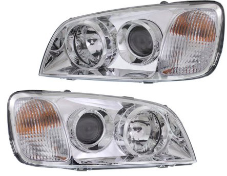 AM XG350-04-05 HEAD LAMP RH AND LH Assembly Halogen SKU SET H100145 Partslink HY2502131 HY2503131 OEM 92-101-395-509-210-200-000