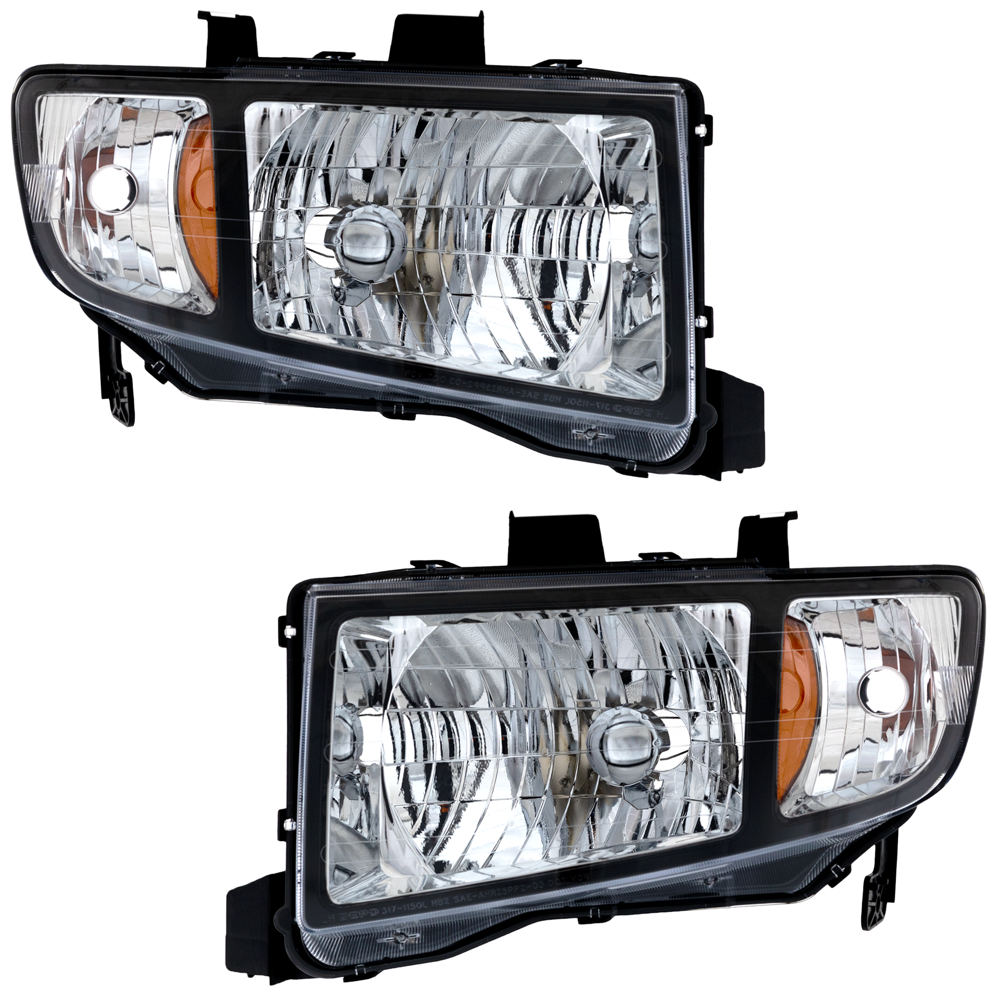 AM RIDGELINE 06-08 HEAD LAMP RH AND LH Lens and Housing Halogen CAPA SKU SET H100153Q Partslink HO2502128C HO2503128C OEM 33151SJCA02-33101SJCA02