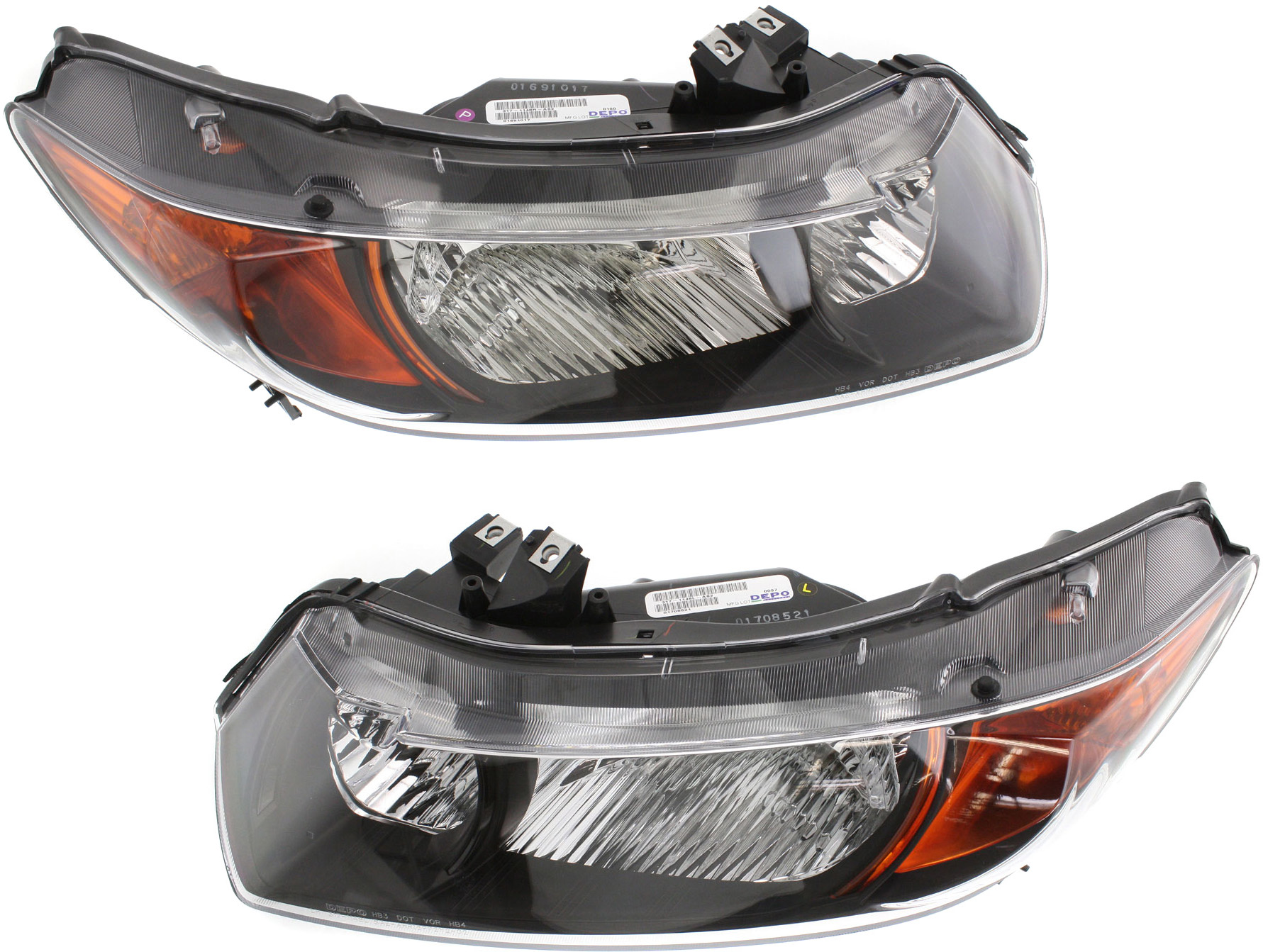 AM CIVIC 06-07 HEAD LAMP RH AND LH Assembly Halogen Auto 5 Speed Manual Trans Coupe SKU SET H100157 OEM 33101SVAA02 PFM 33151SVAA01 PF