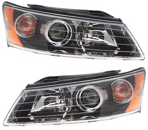 AM SONATA 06-08 HEAD LAMP RH AND LH Assembly Halogen SKU SET H100161 Partslink HY2502135 HY2503135 OEM 921010A000-921020A000