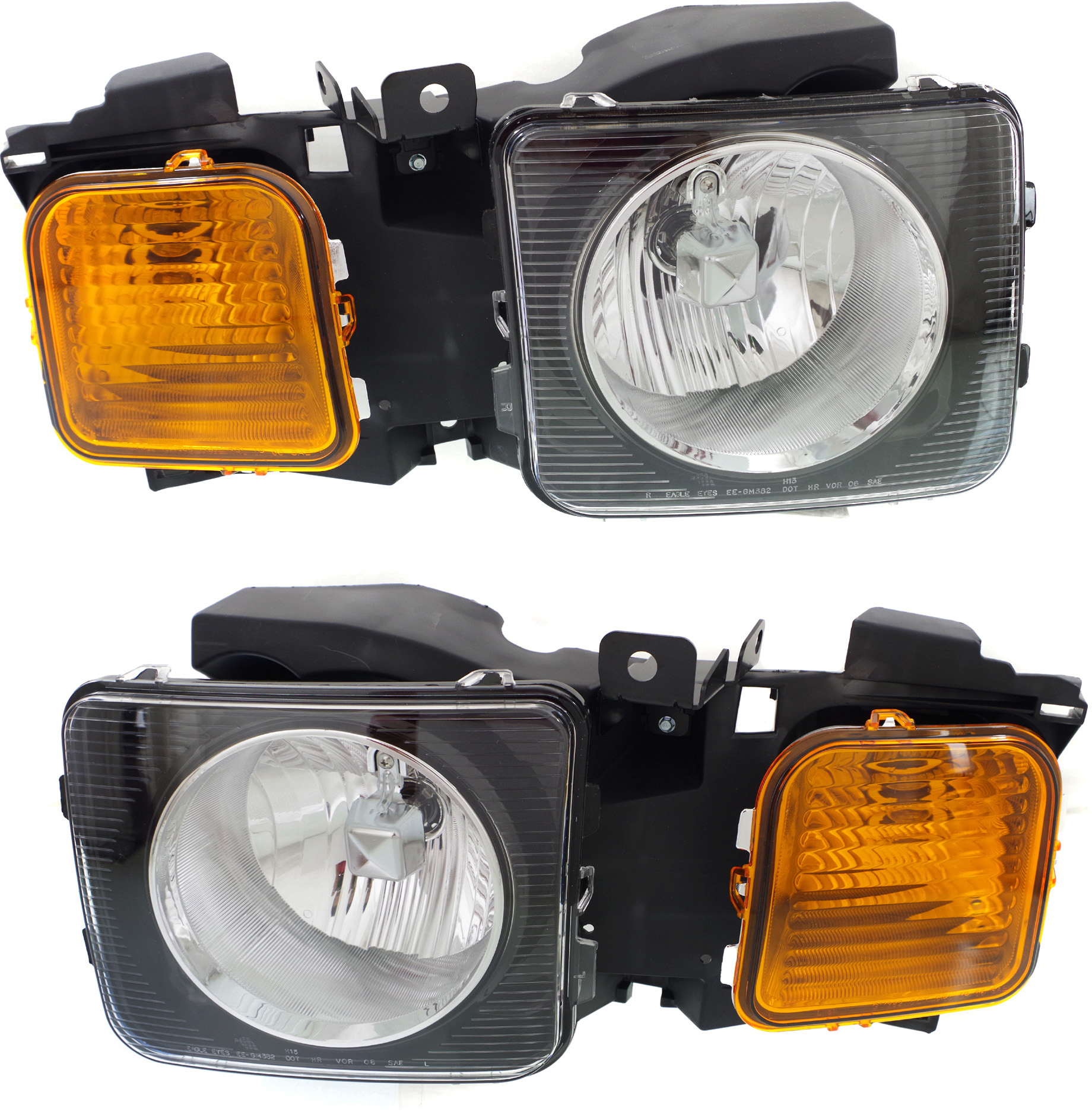 AM H3-06-10 H3T 09-10 HEAD LAMP RH AND LH Assembly Halogen SKU SET H100169 Partslink HU2502100 HU2503100 OEM 15951163-15951164
