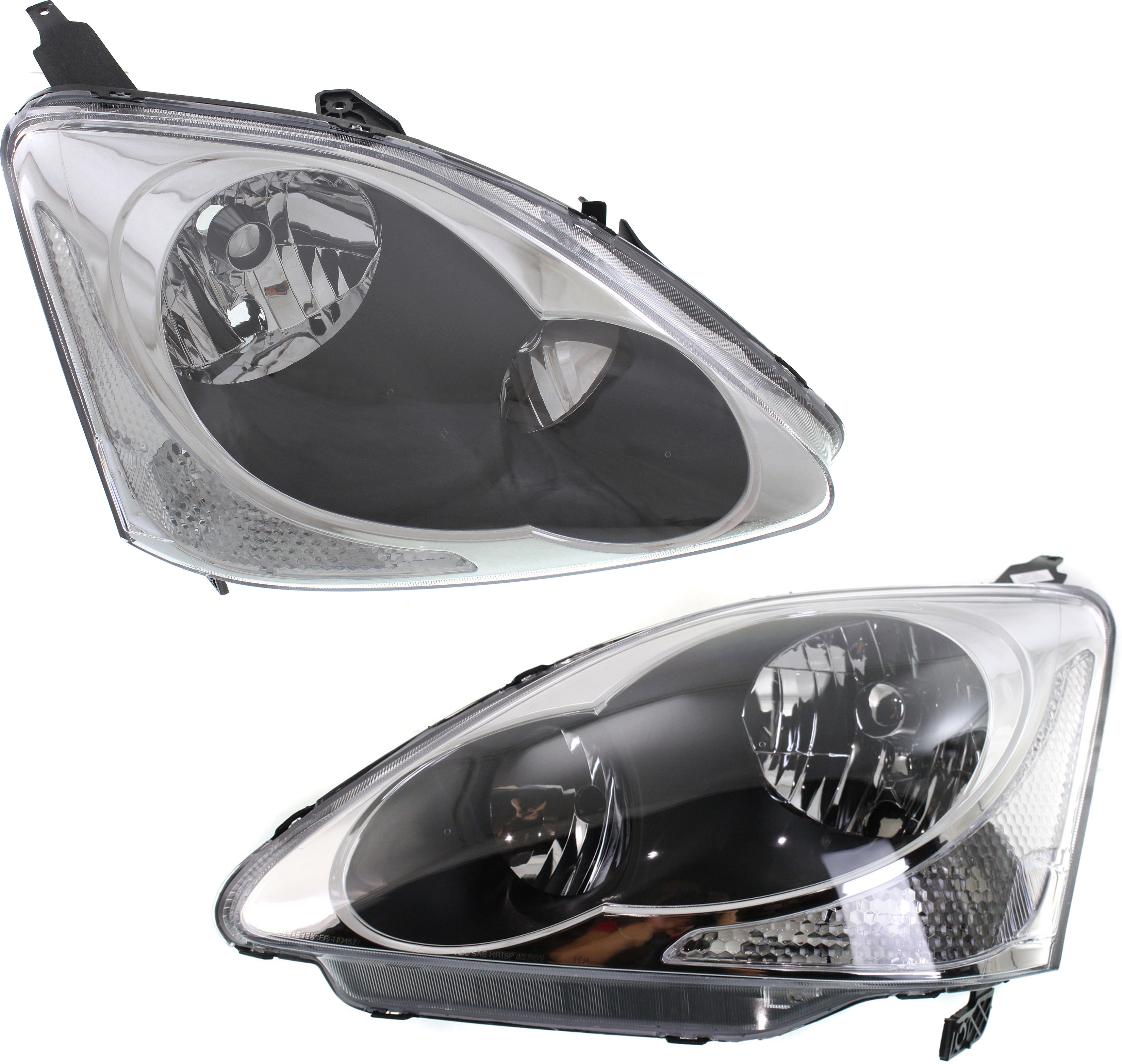 AM CIVIC 04-05 HEAD LAMP RH AND LH Lens and Housing Halogen Hatchback SKU SET H100175 Partslink HO2502122 HO2503122 OEM 33101S5TA41-33151S5TA41